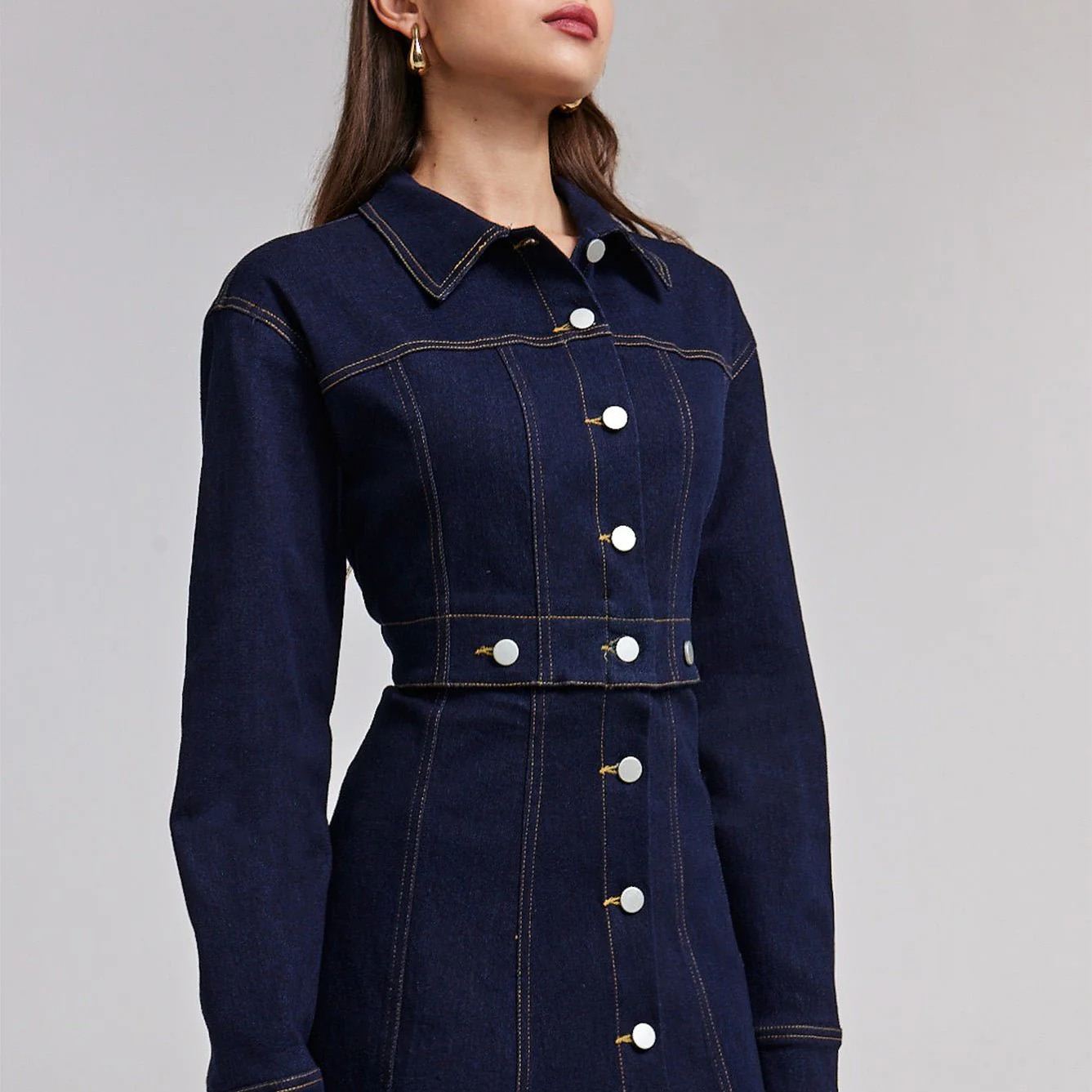Asymmetrical Denim Jacket - Image 5