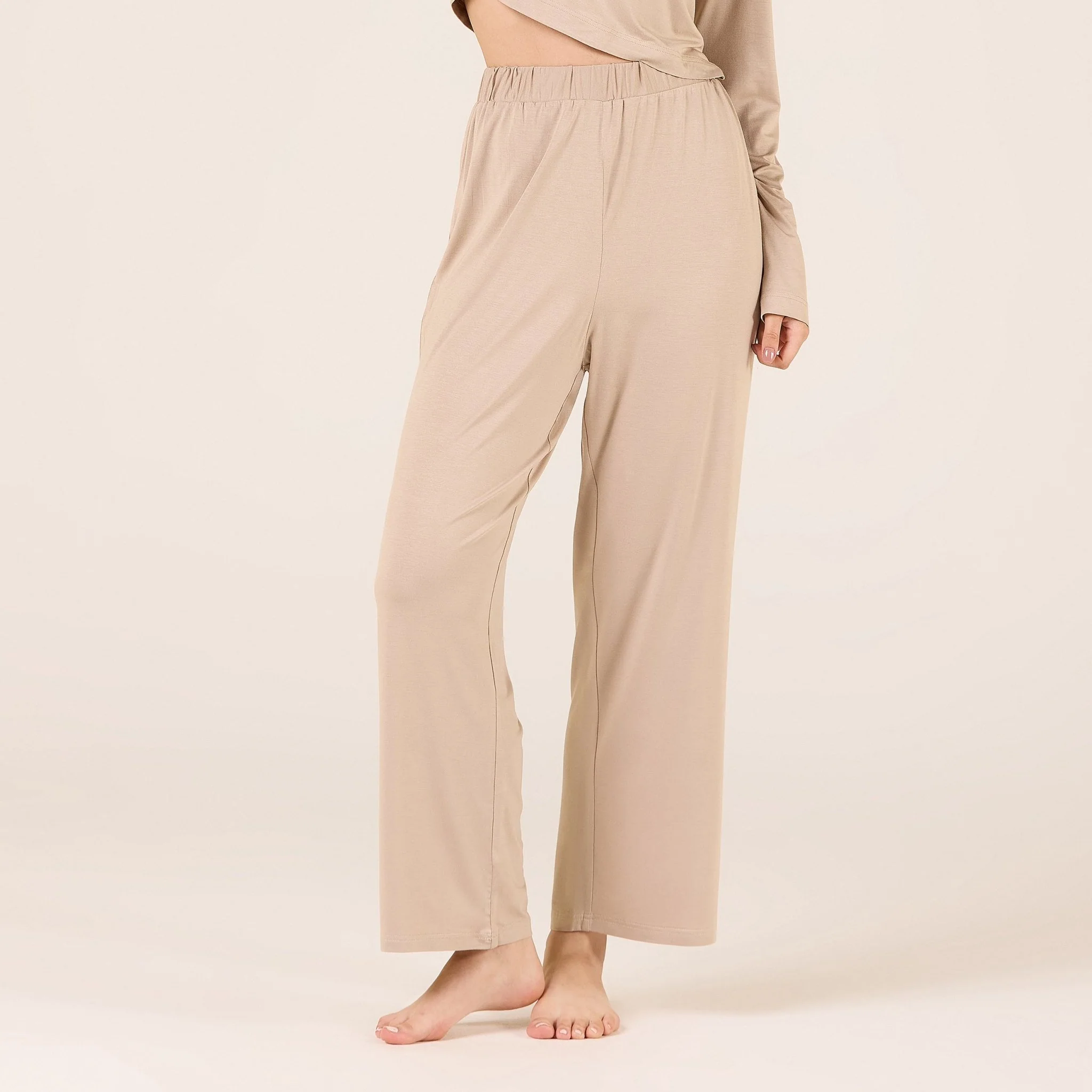 Bamboo Wide Leg Elastic Waist Pants