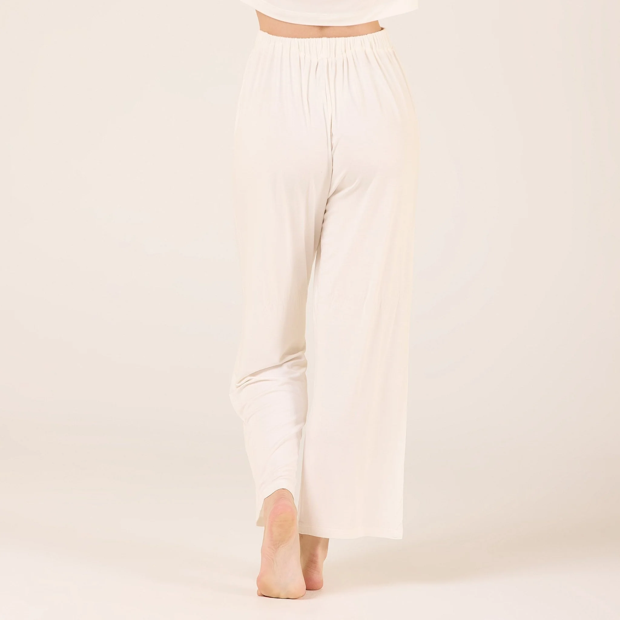 Bamboo Wide Leg Elastic Waist Pants - Image 4