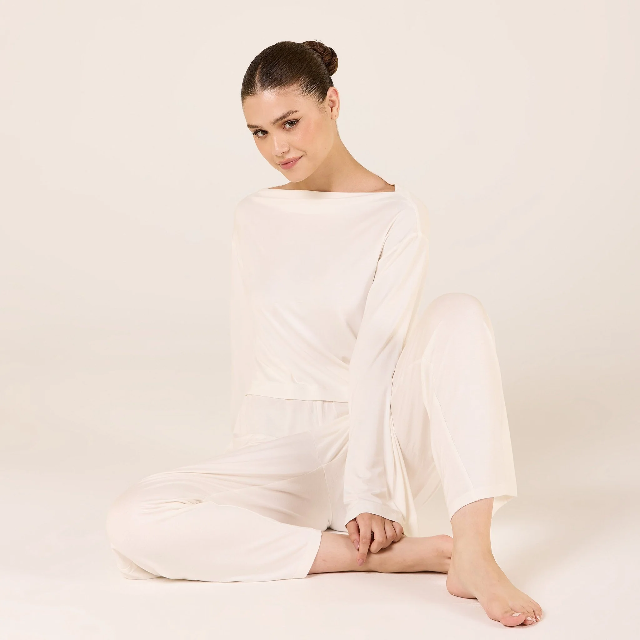 Bamboo Wide Leg Elastic Waist Pants - Image 6