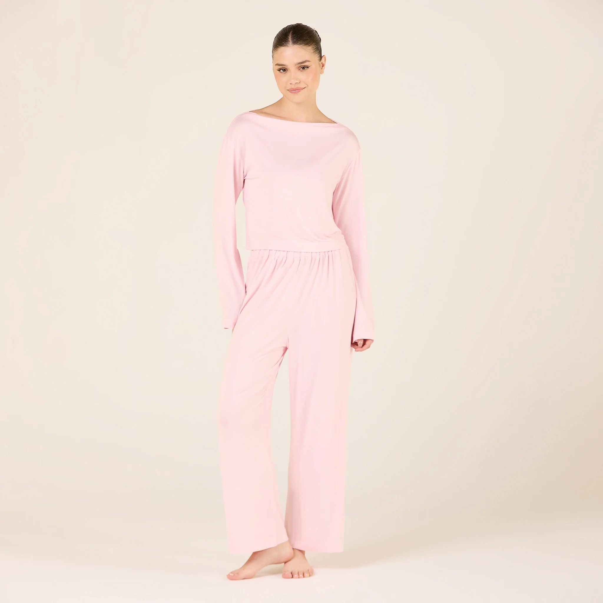 Bamboo Wide Leg Elastic Waist Pants - Image 8