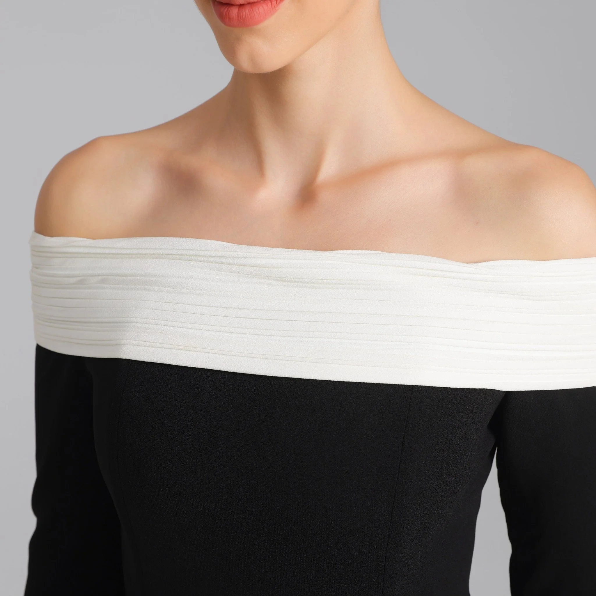 Off-Shoulder Long-Sleeve Evening Gown - Image 2
