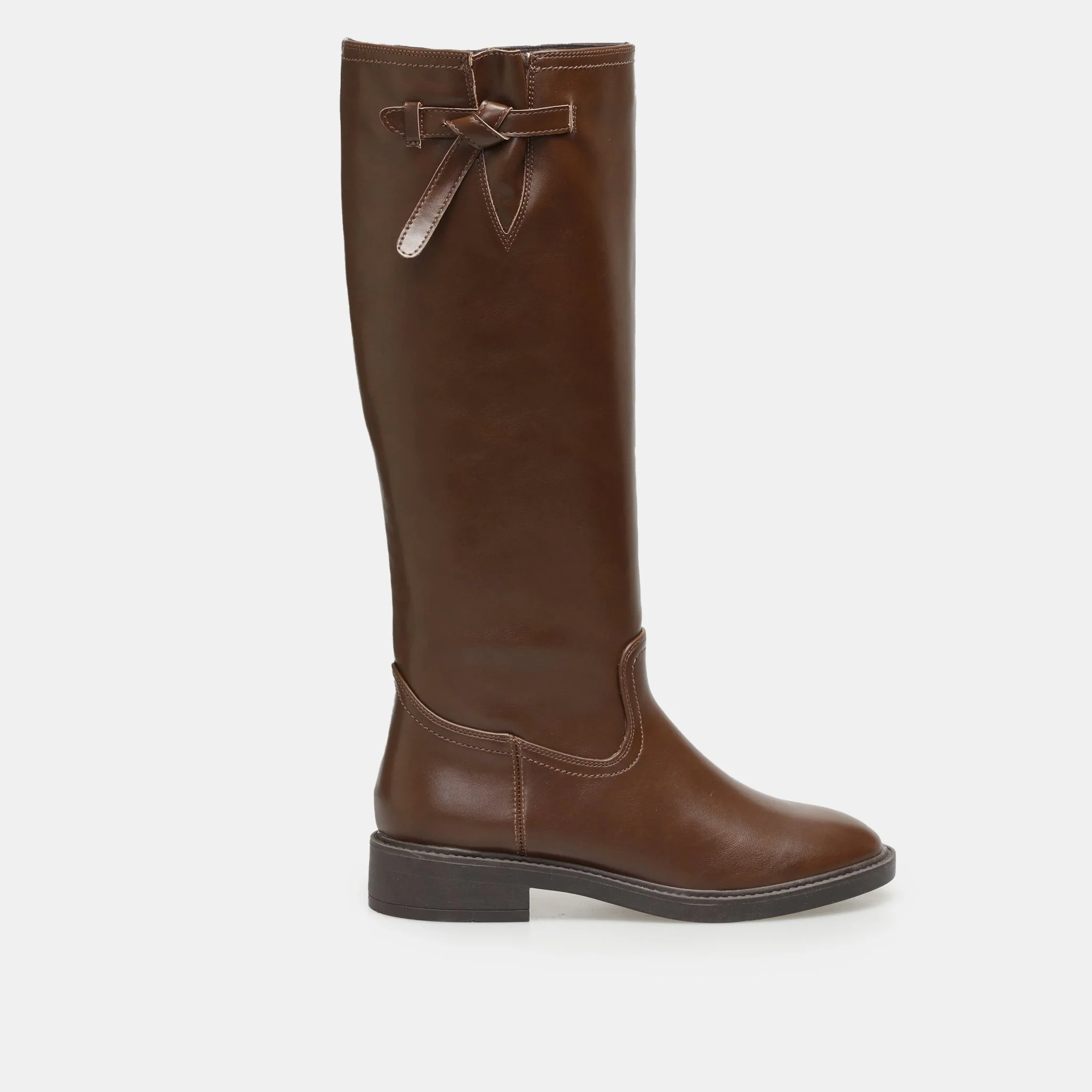 Brown Leather Knee-High Boots - Image 3