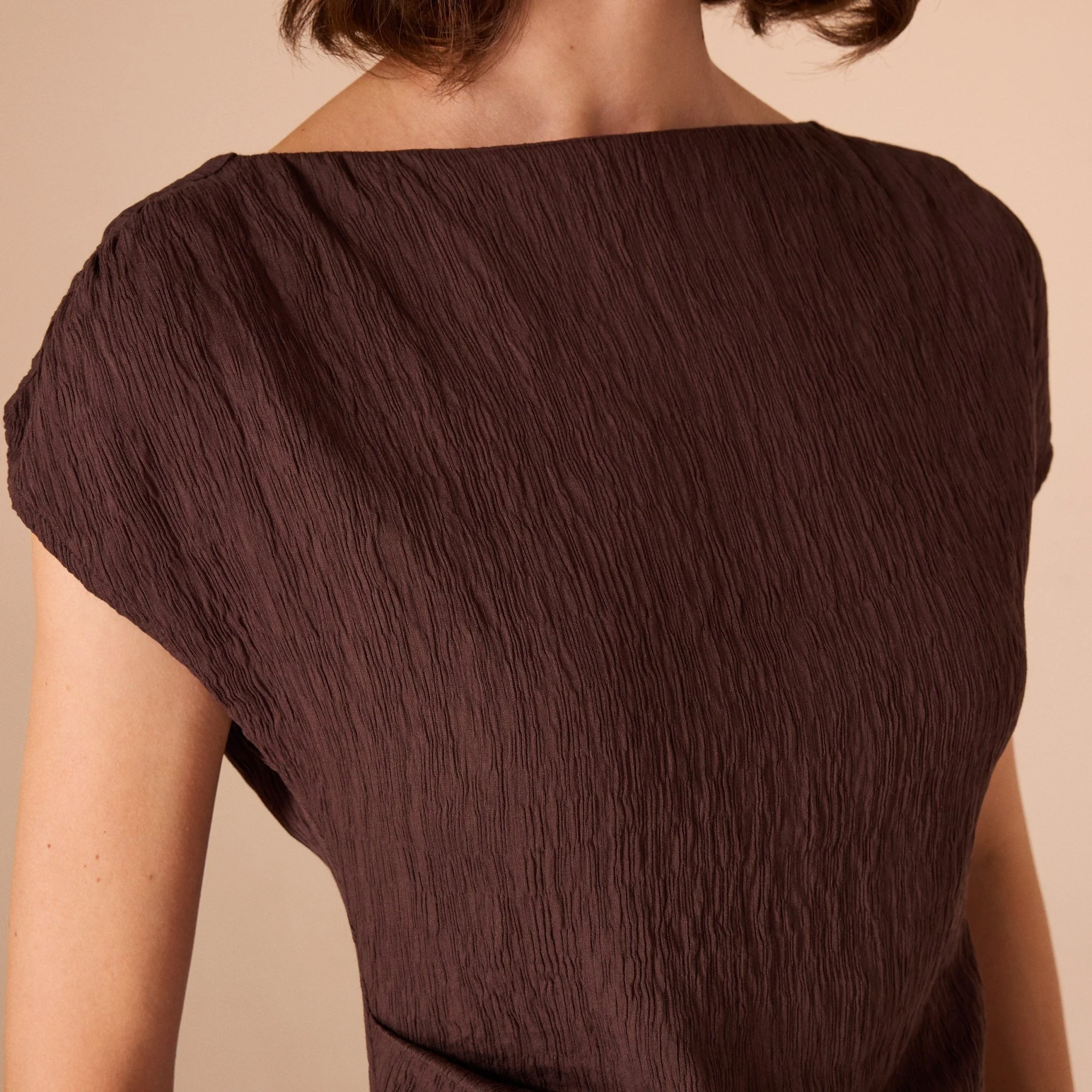 Cap Sleeve Crepe Top - Image 3