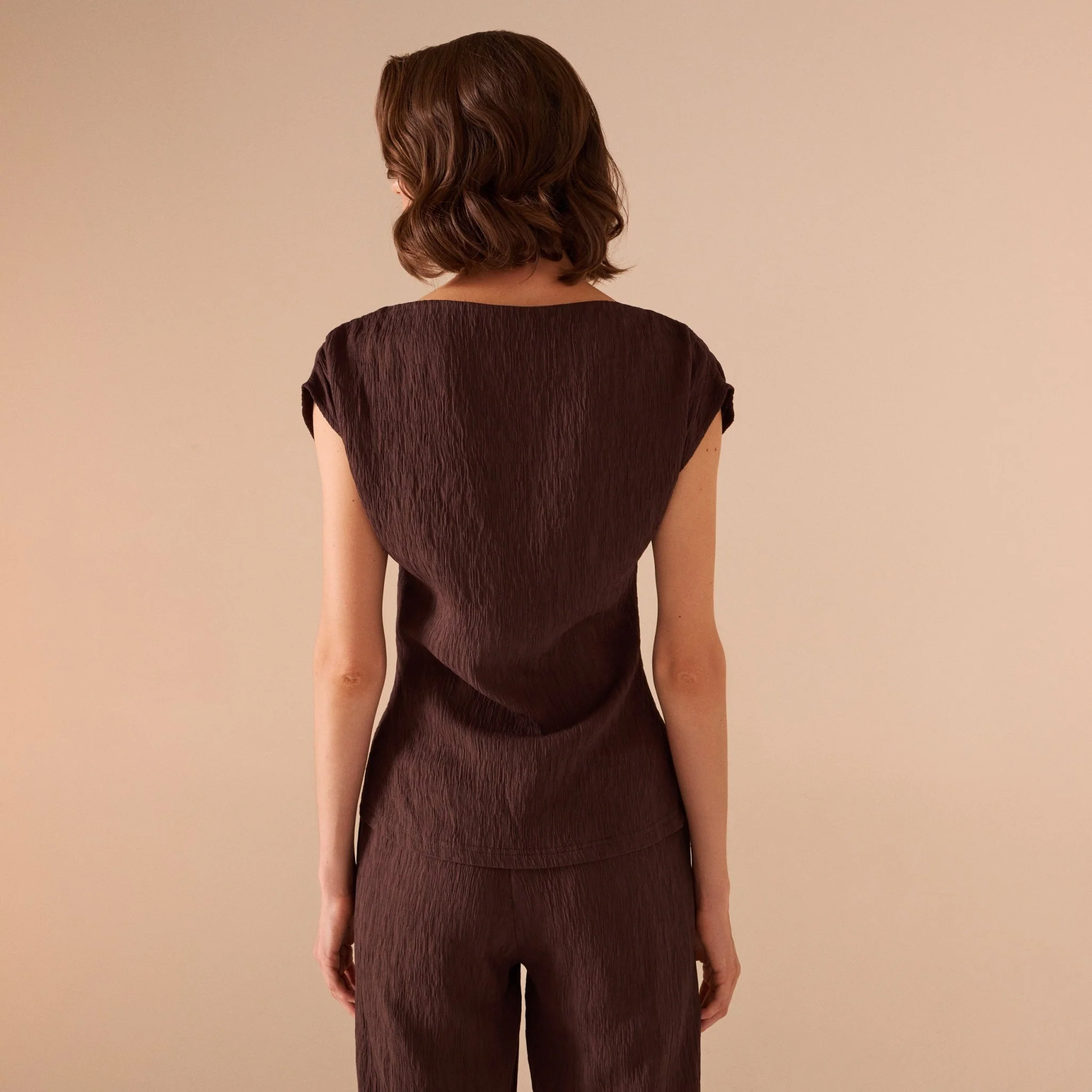 Cap Sleeve Crepe Top - Image 7