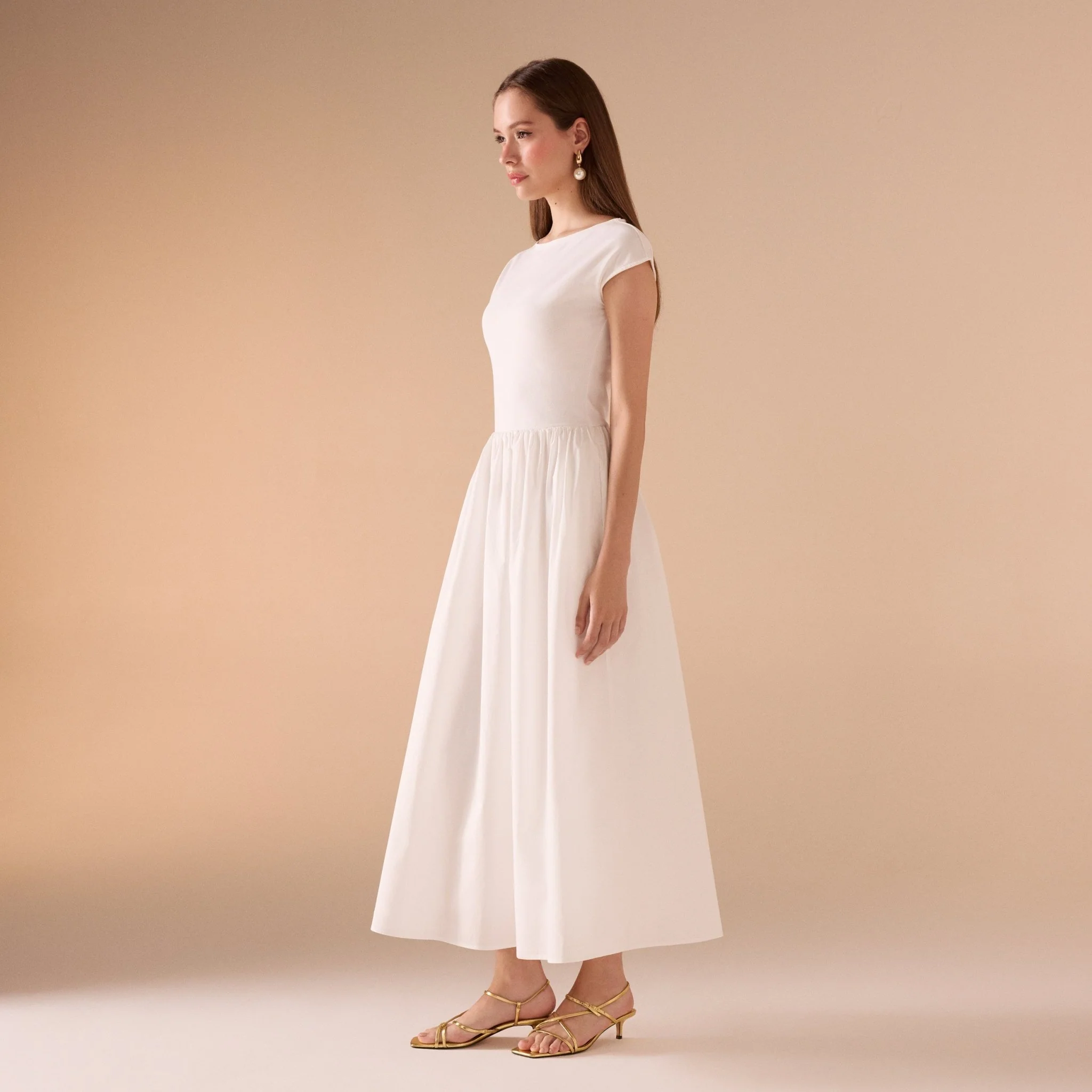 Short Sleeve Poplin Dress - Image 15