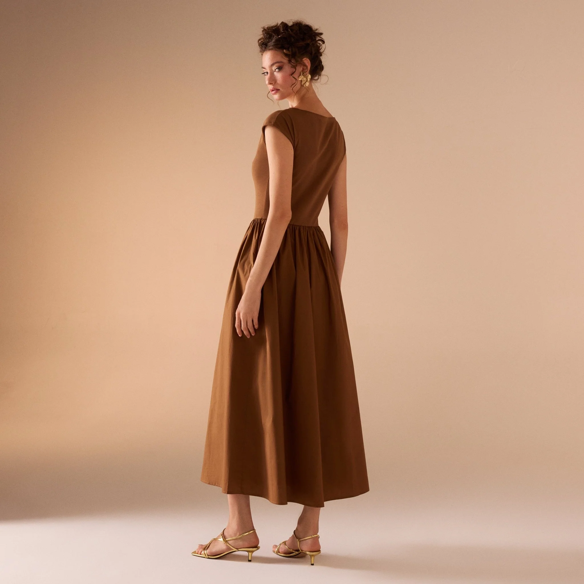 Short Sleeve Poplin Dress - Image 8