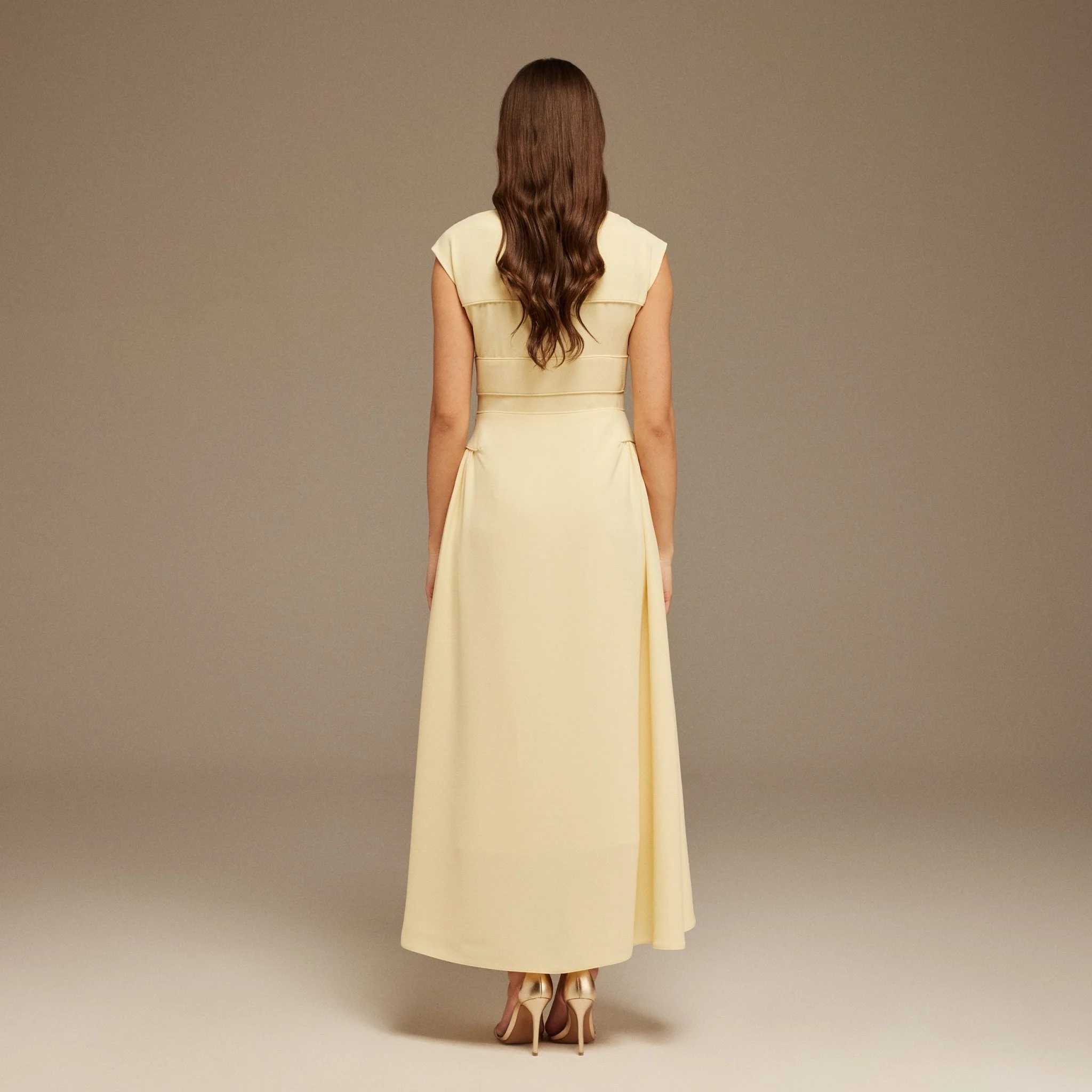 Cap Sleeves Wide Neck Dress - Image 4