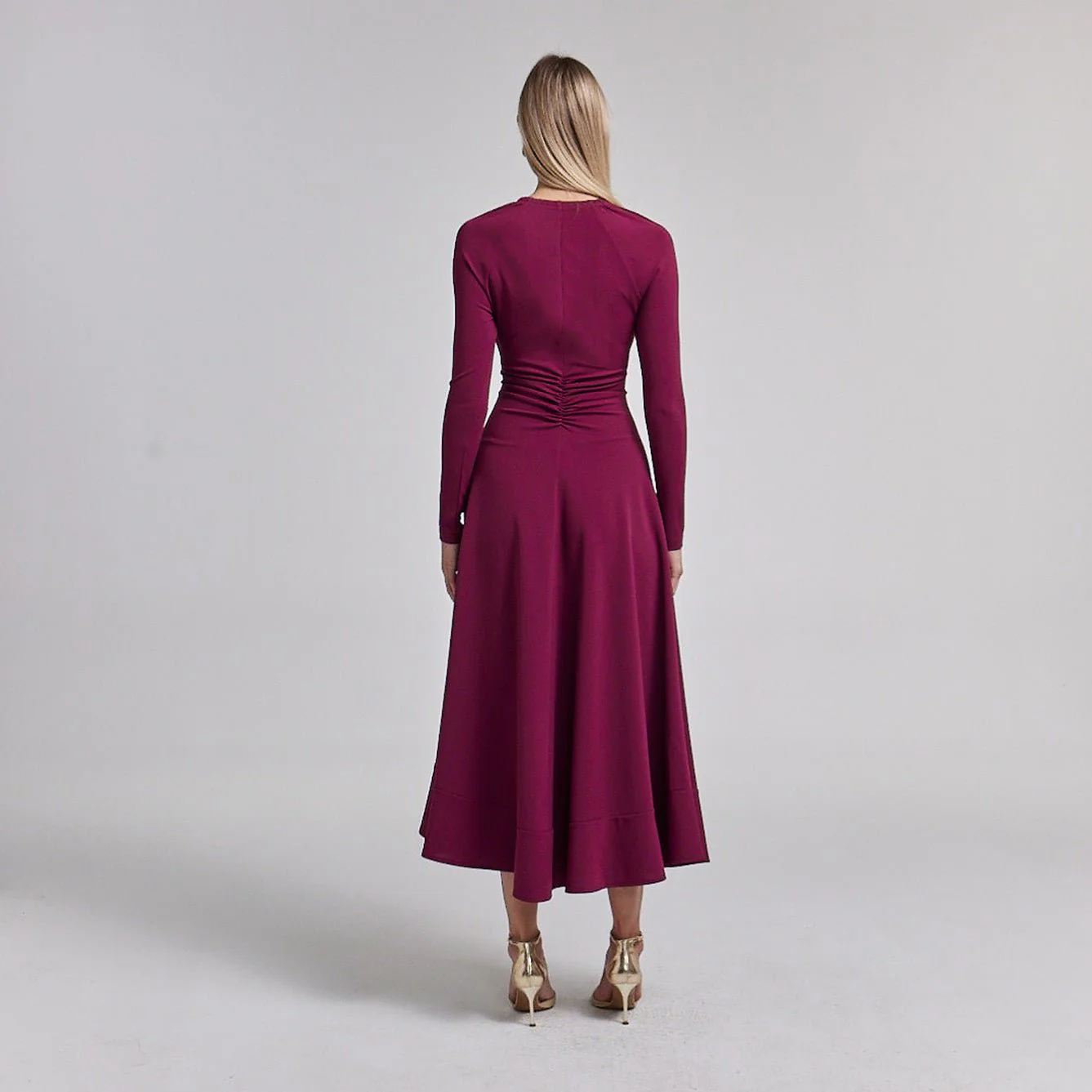 Corset Waist Long Sleeve Dress - Image 5