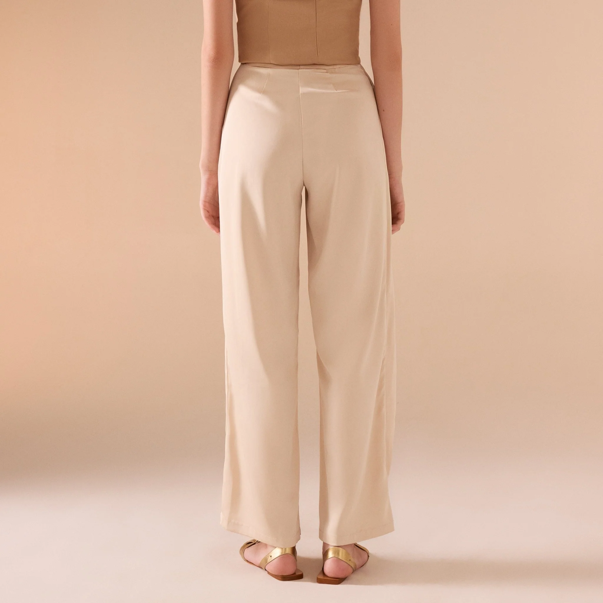 Crossed Hip Wide Leg Pants - Image 3