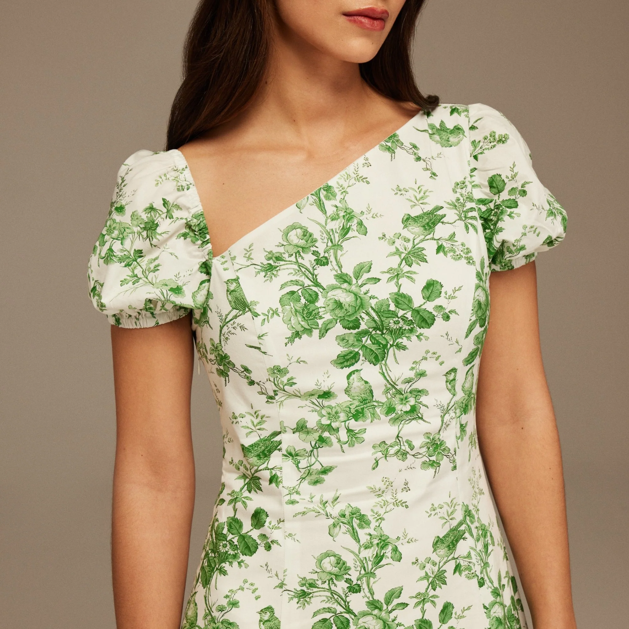 Deep Cut Neck Printed Midi Dress - Image 3
