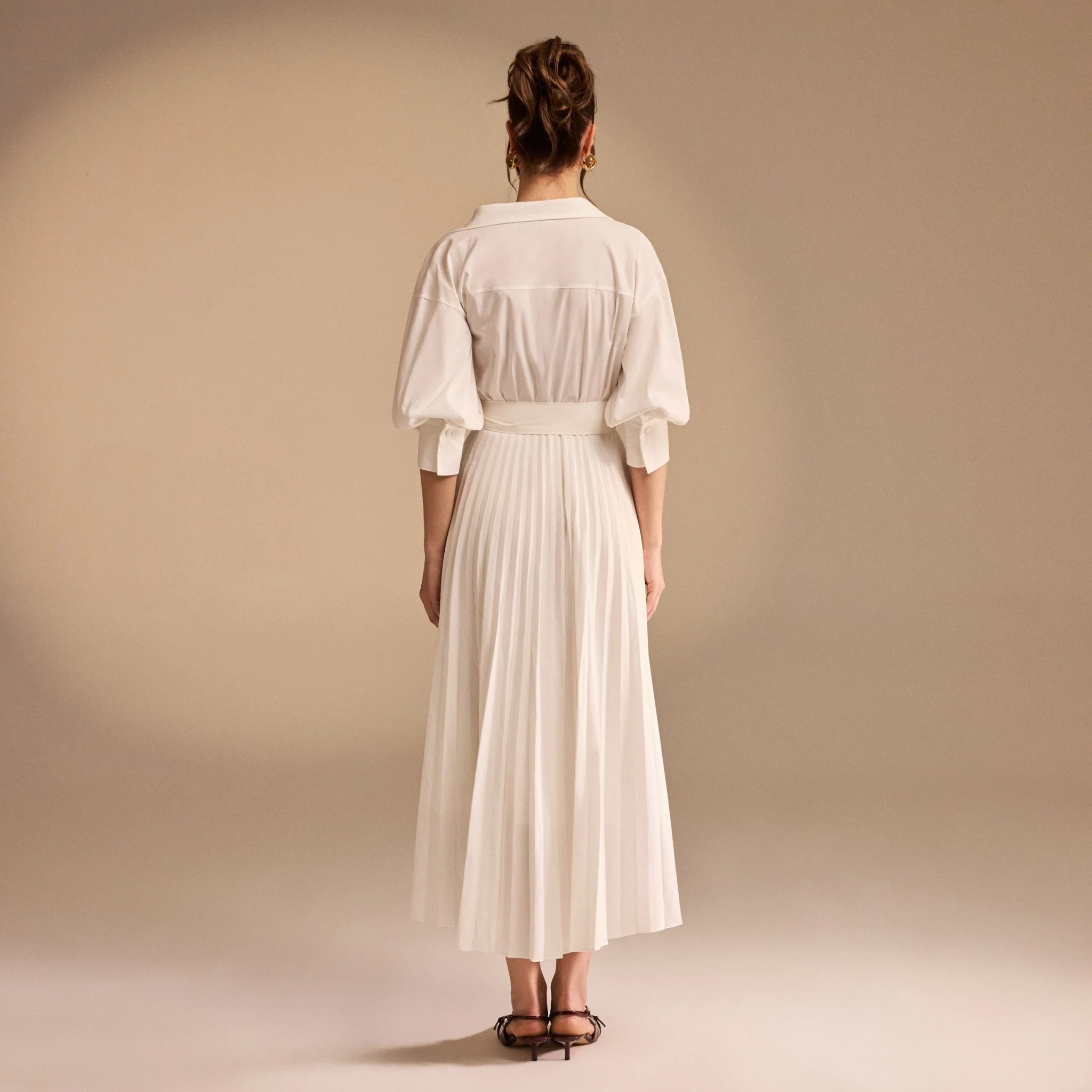Beige Dropped Shoulder Maxi Shirt Dress - Image 4