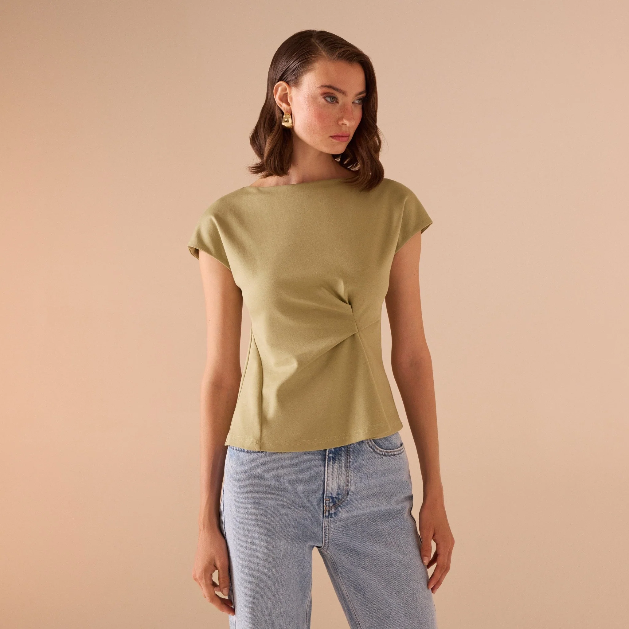 Fitted Waist Cotton Top - Image 7