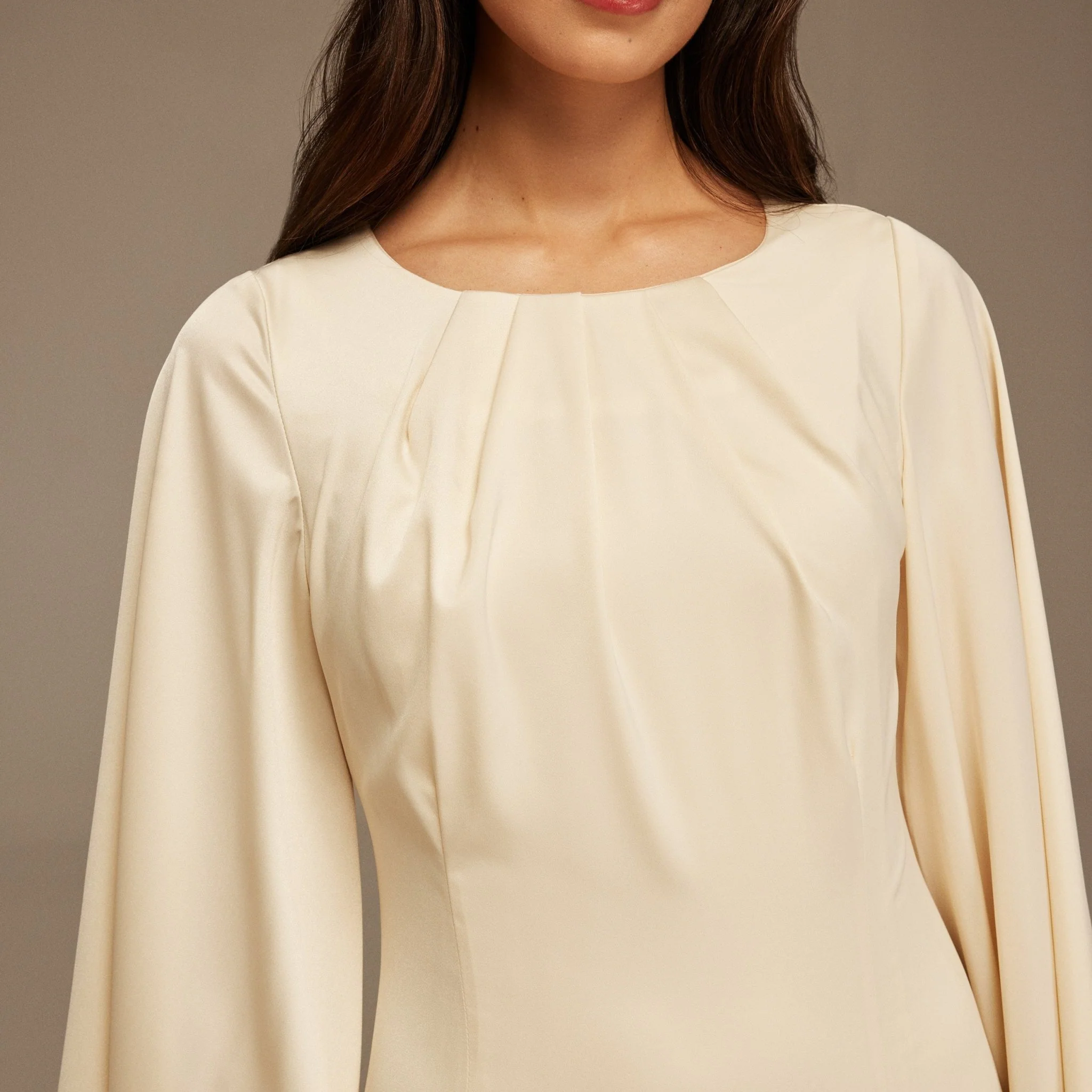 Flowy sleeves Ankle Length Dress - Image 3