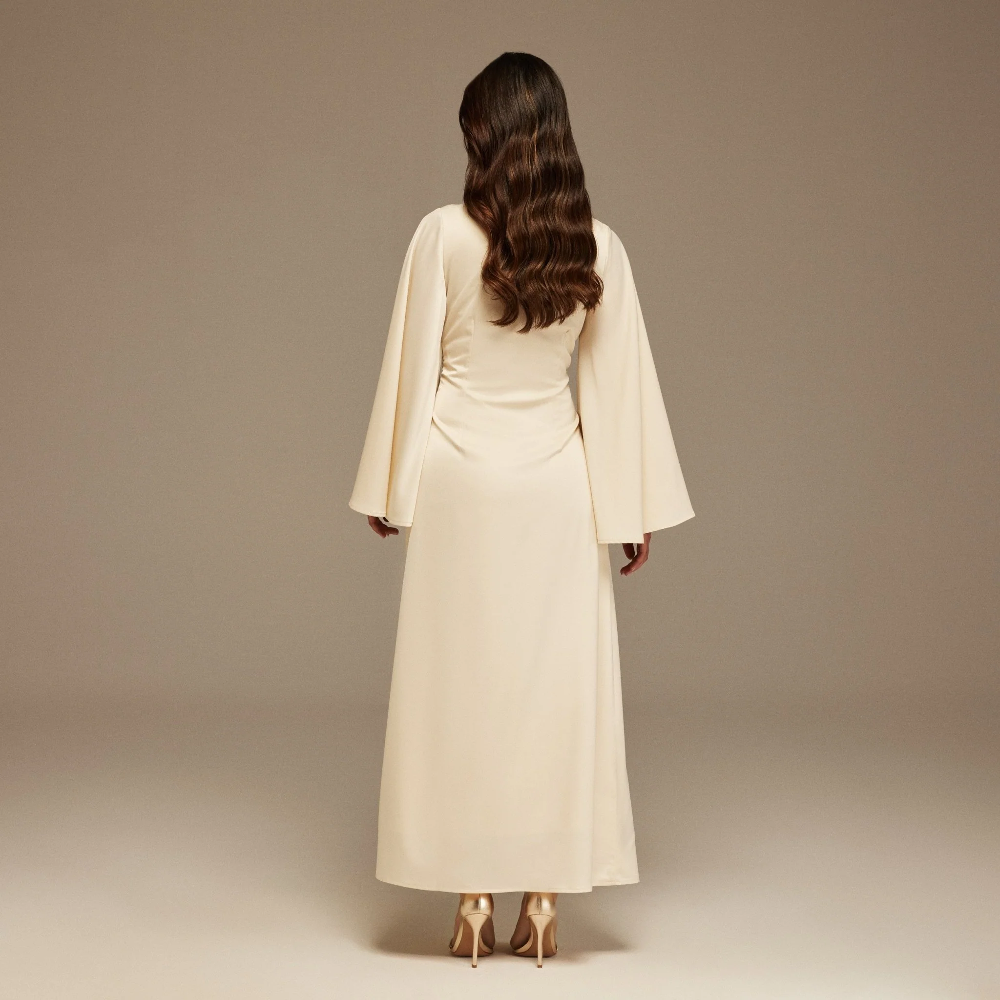 Flowy sleeves Ankle Length Dress - Image 4