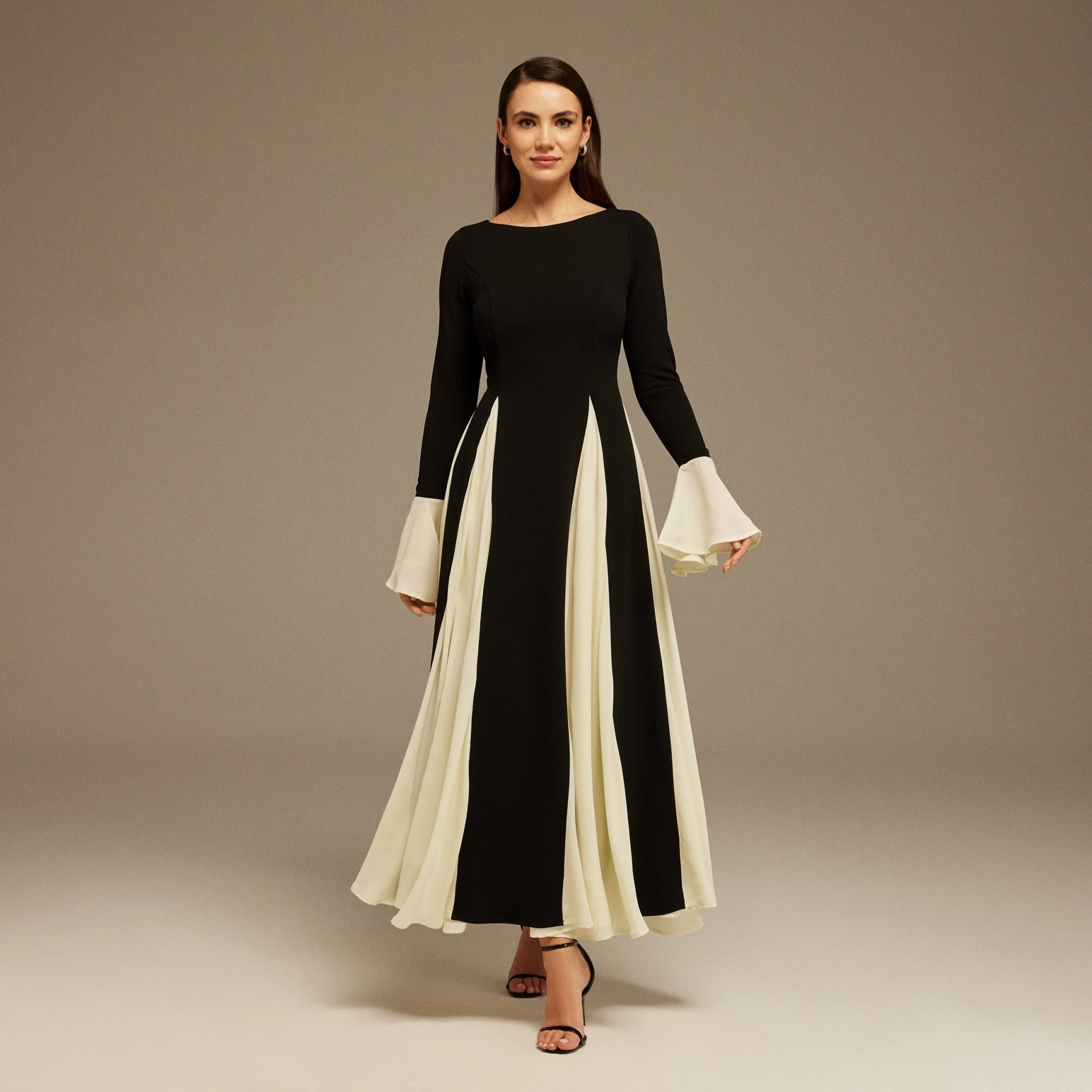 Long Sleeve A-Line Maxi Dress