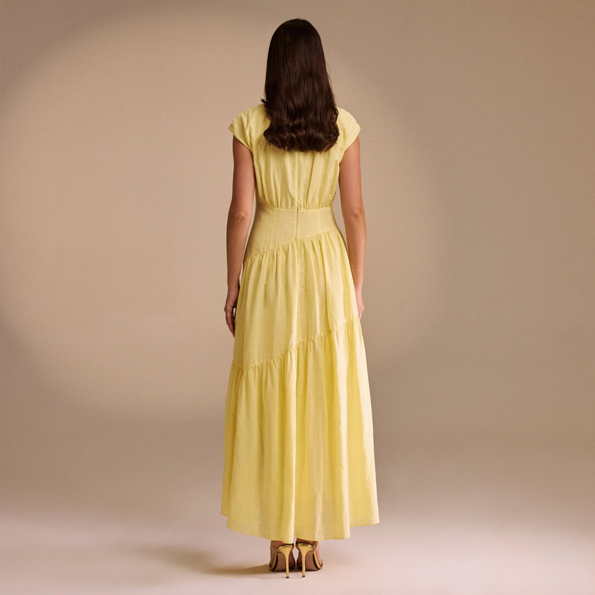 Gathered Waist A-Line Maxi Dress - Image 8