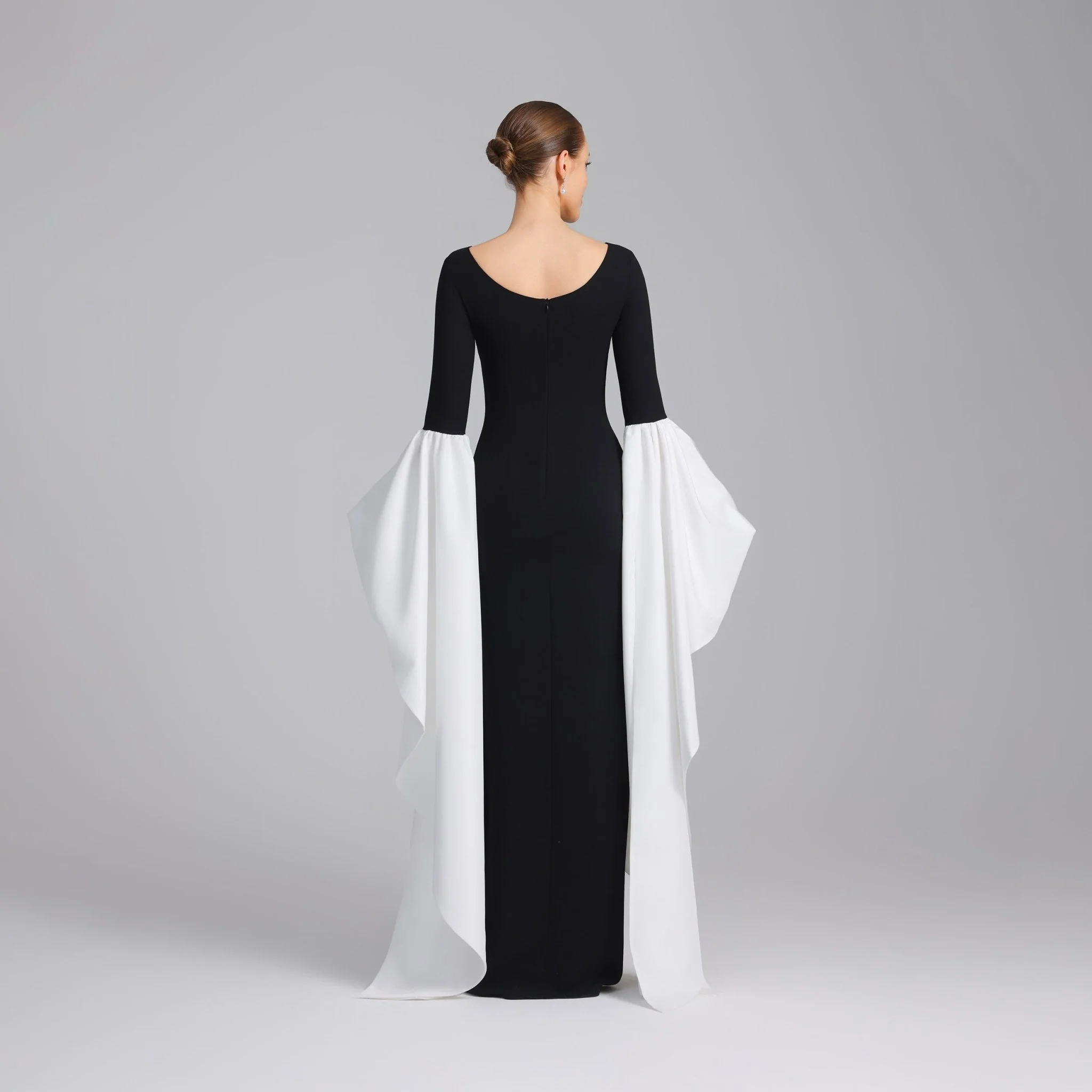 Fitted Gown With Extra Long Sleeves - Image 4