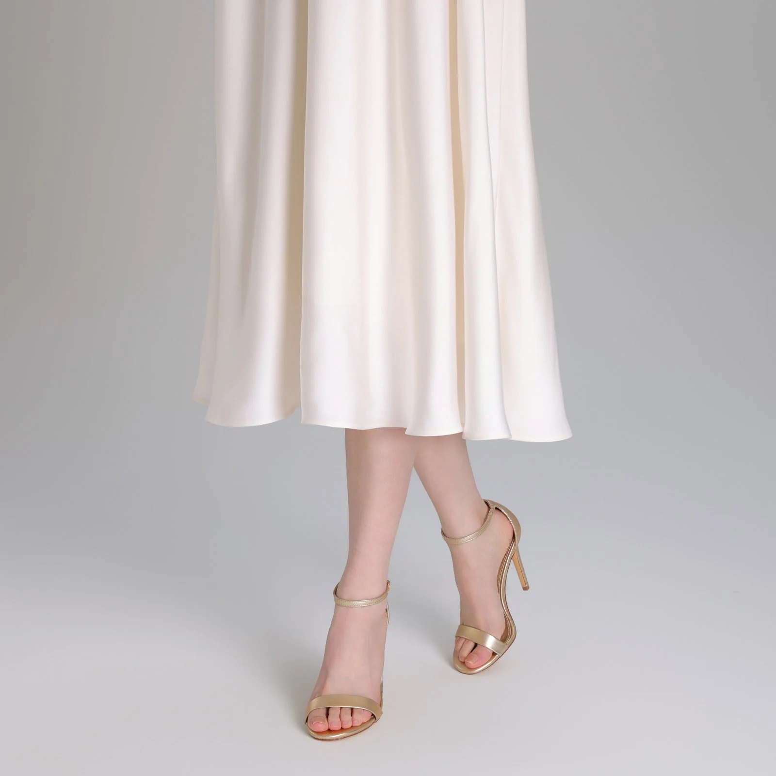 Gold Metalic High Heel Sandals - Image 2