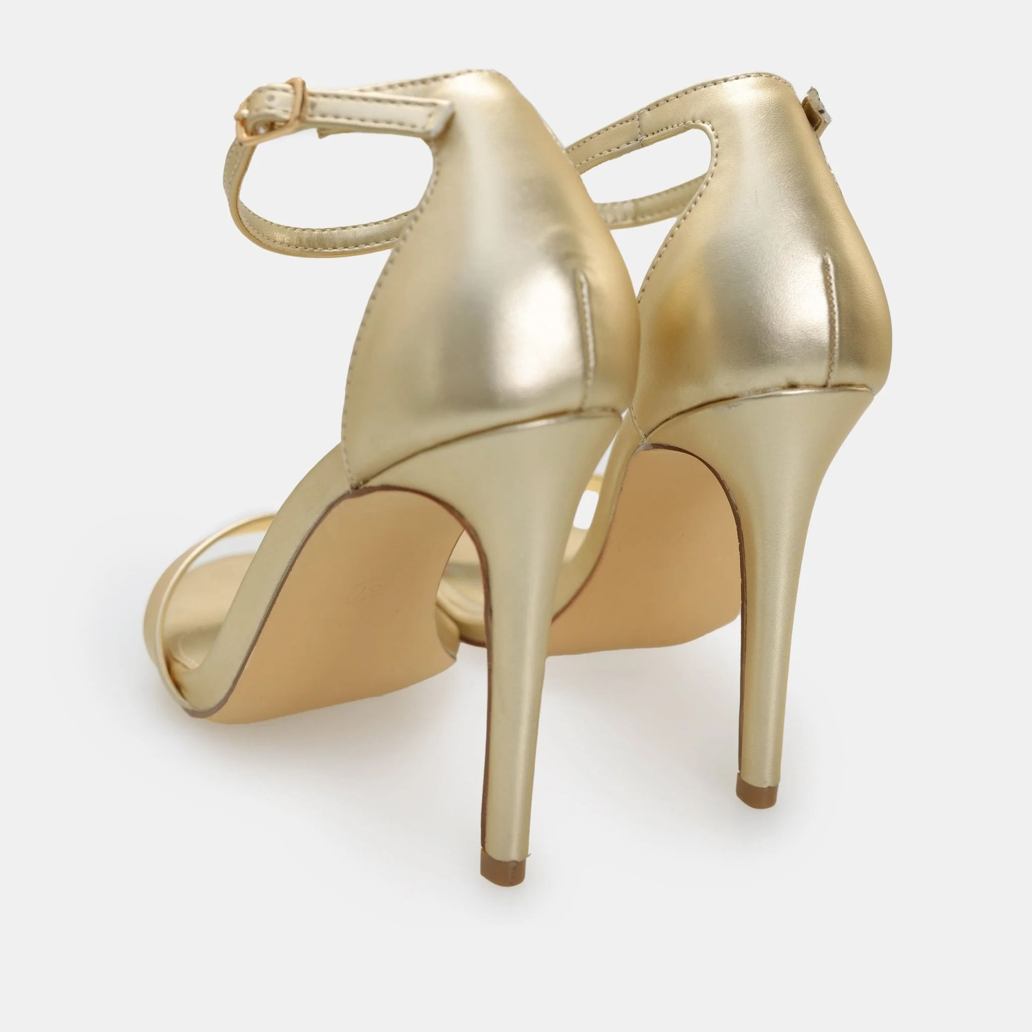 Gold Metalic High Heel Sandals - Image 3