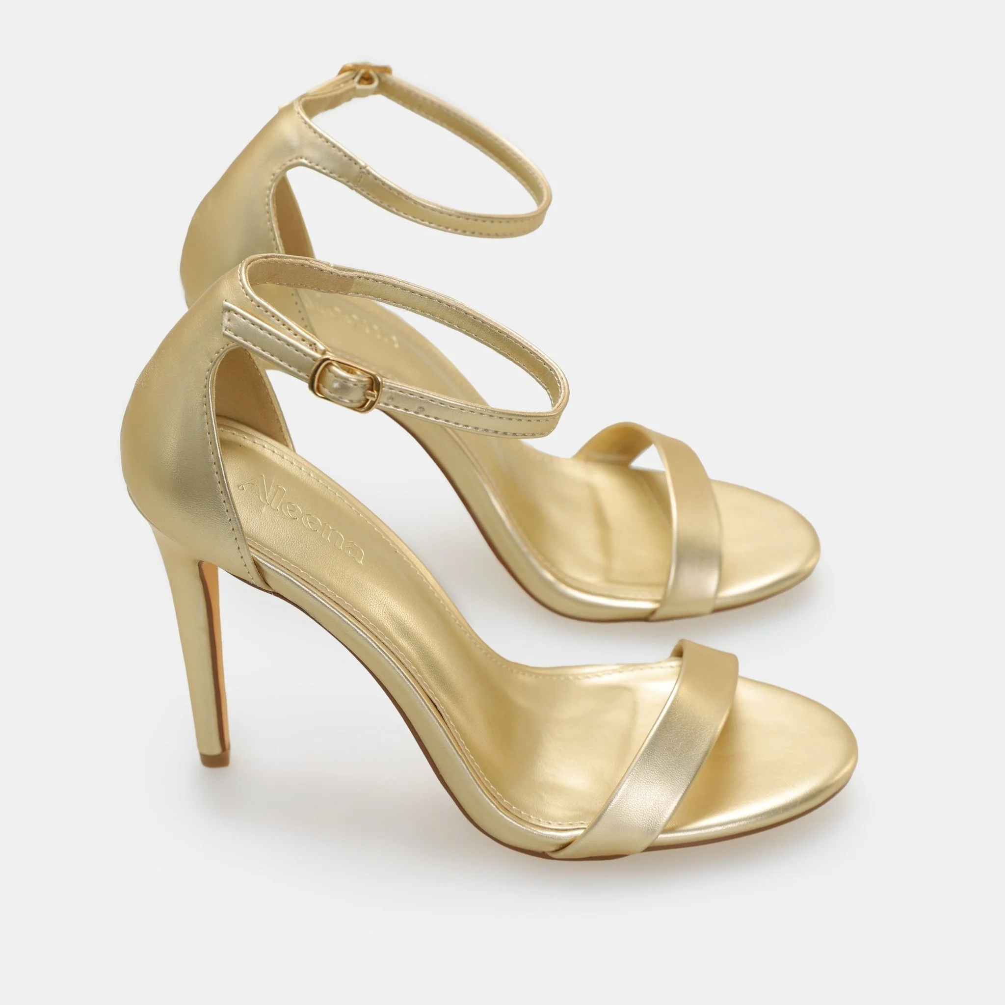 Gold Metalic High Heel Sandals - Image 4