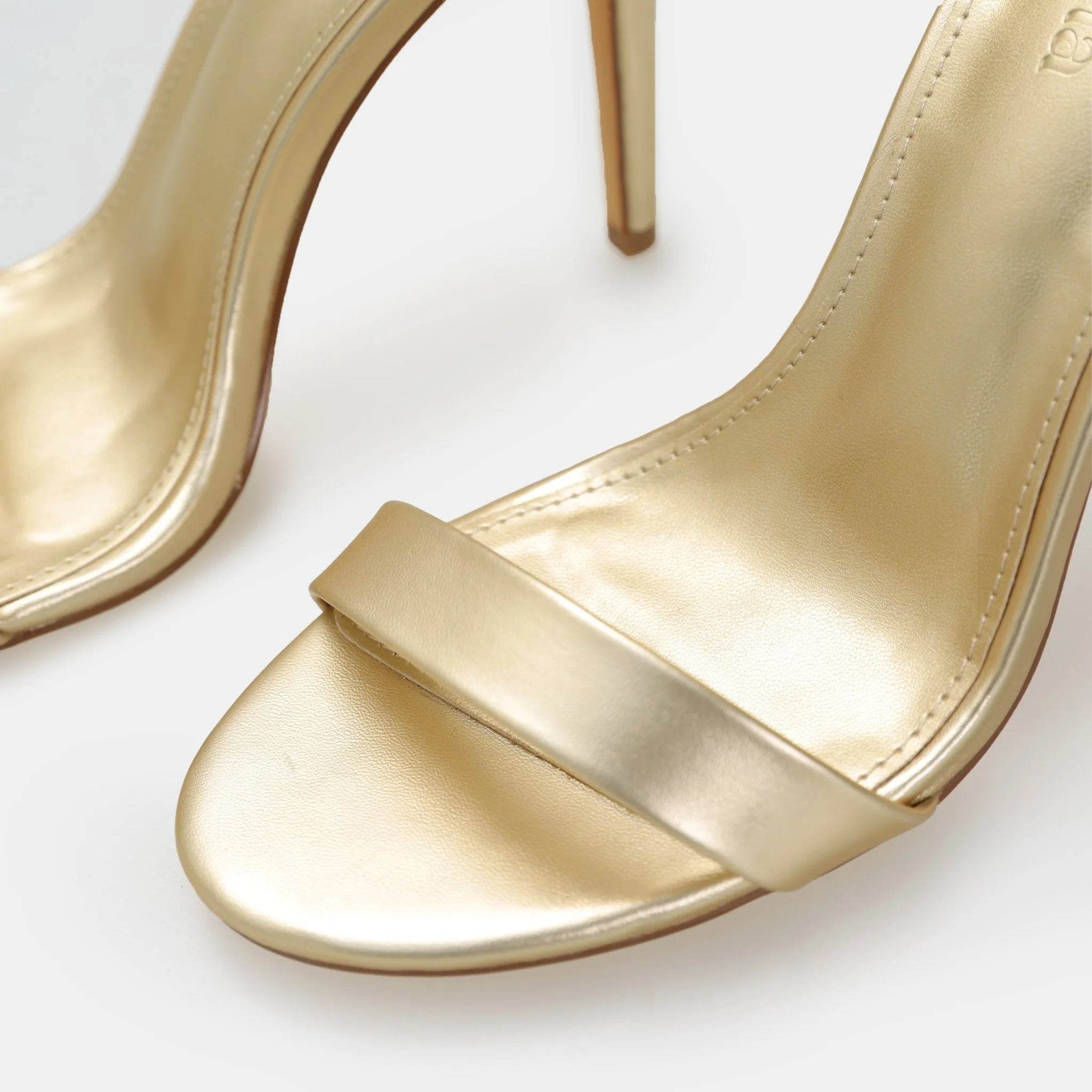 Gold Metalic High Heel Sandals - Image 5