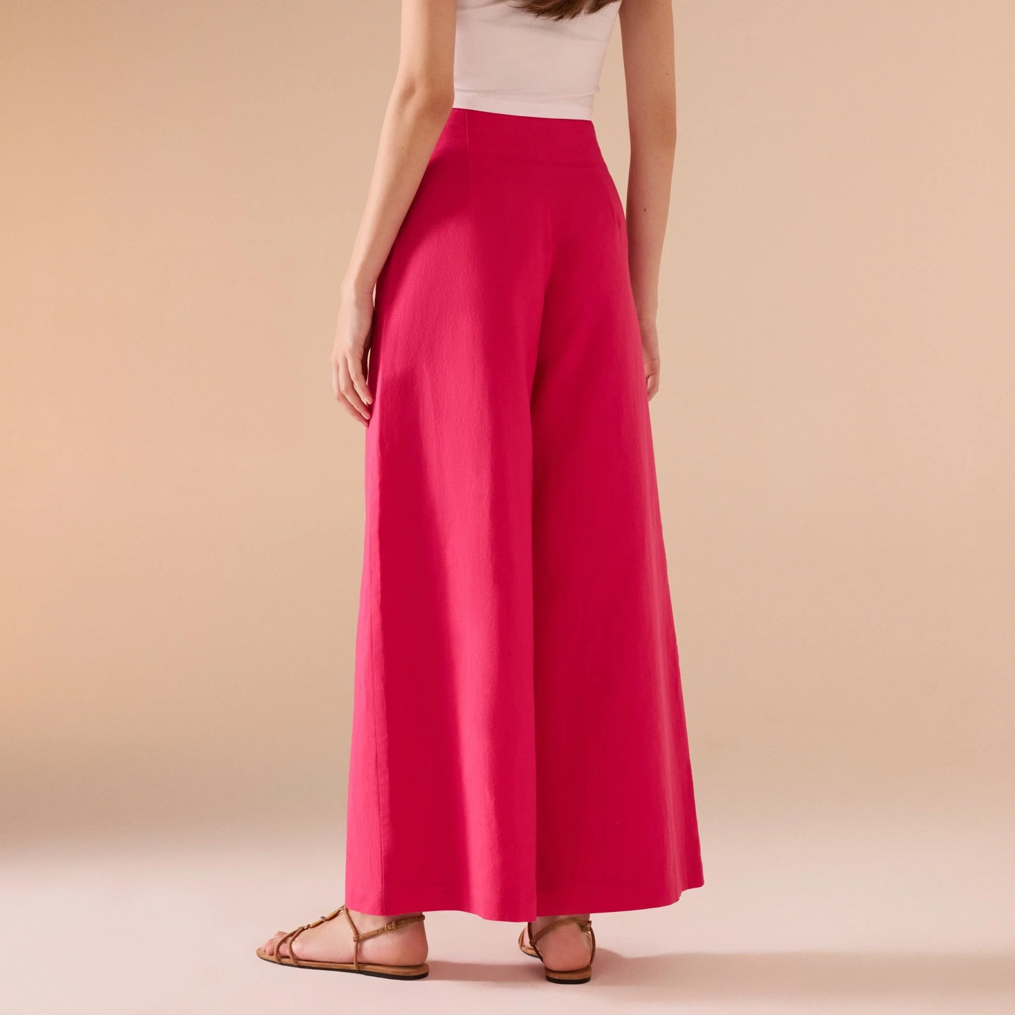 High Waist Linen Trouser - Image 3