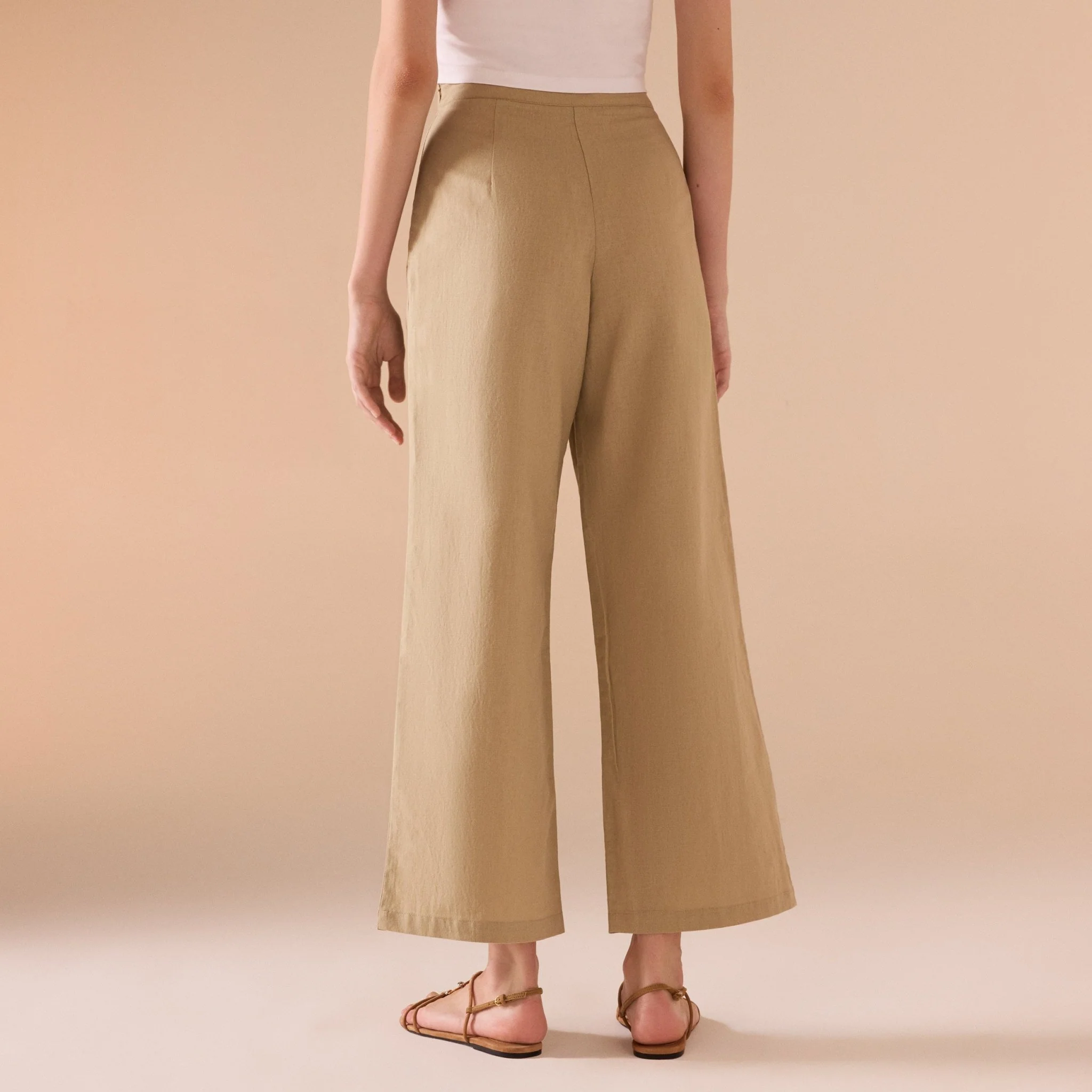 Khaki linen Pants - Image 3