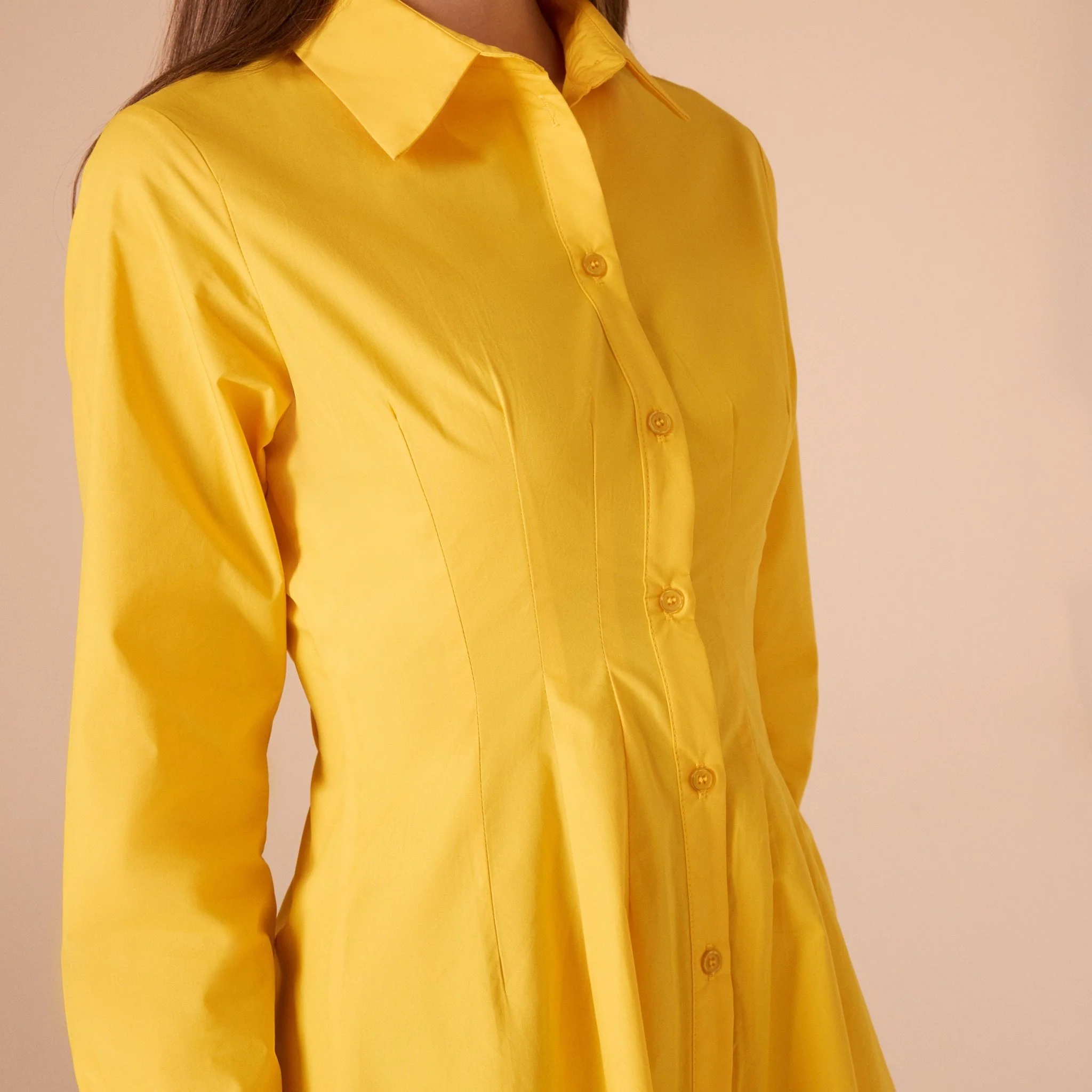 Long Sleeve A-line Maxi Poplin Dress - Image 11
