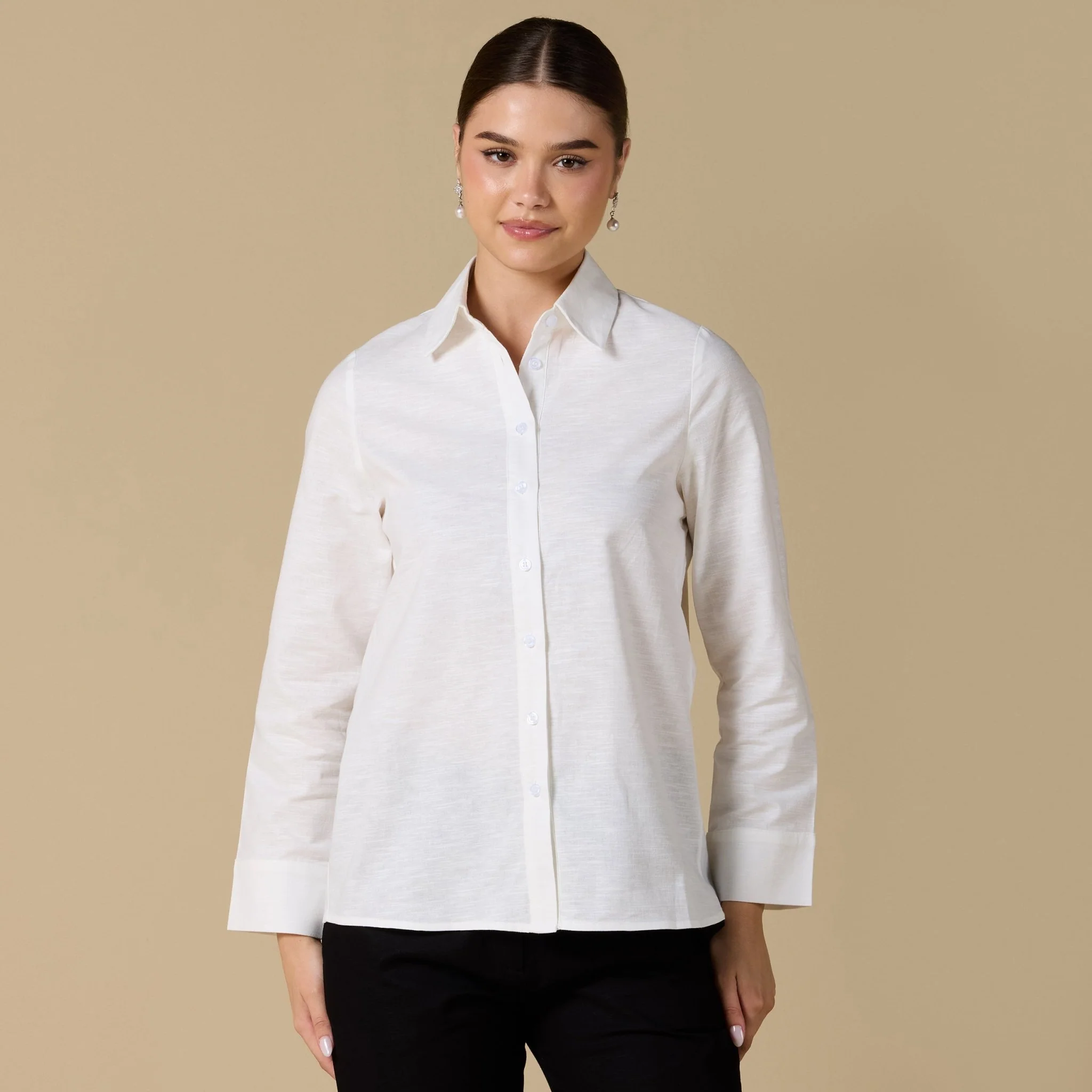 Long Sleeve Blended Shirt - Image 4
