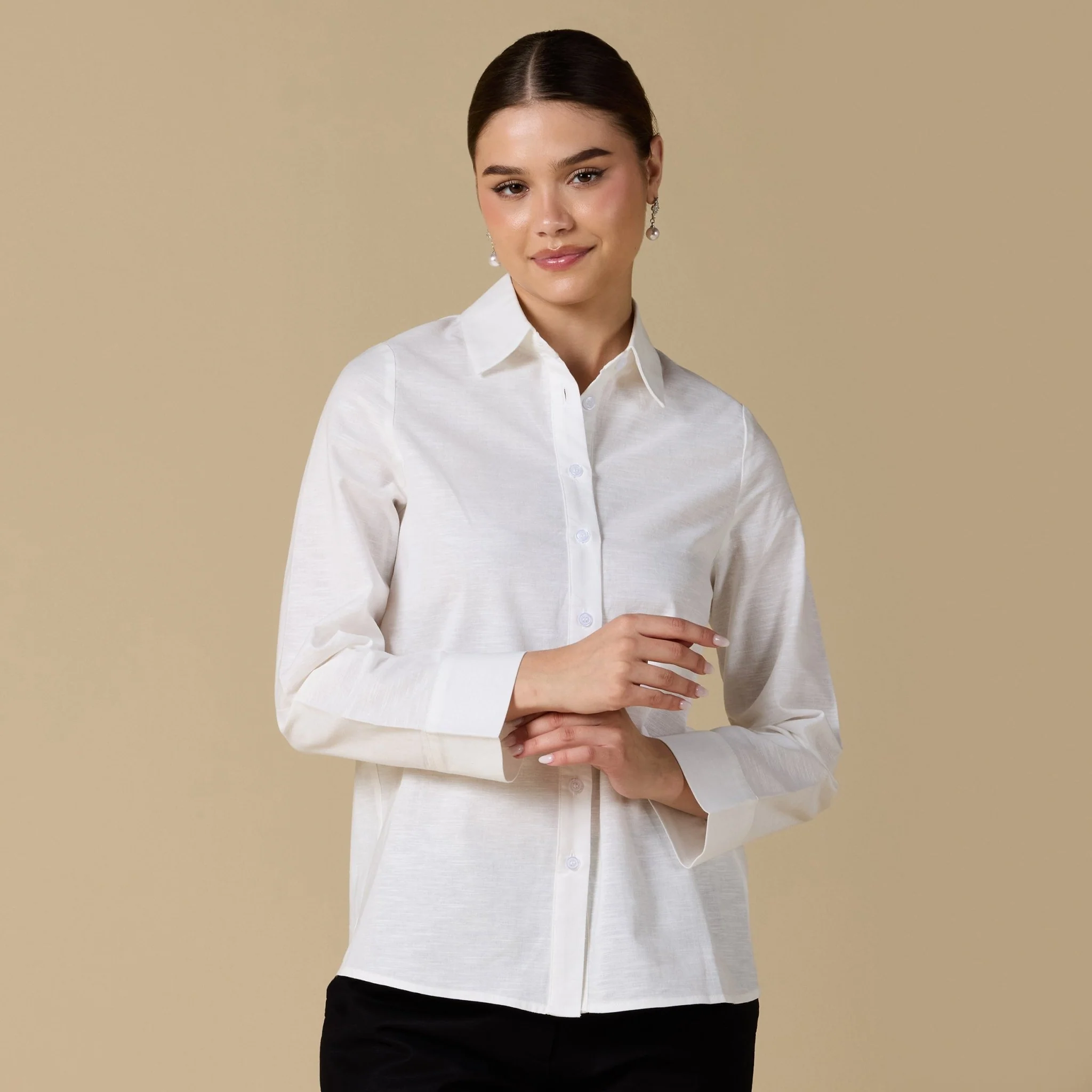 Long Sleeve Blended Shirt - Image 5