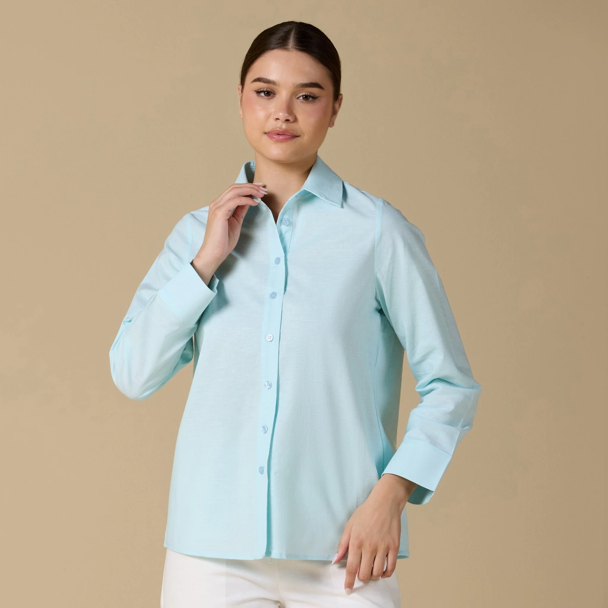 Long Sleeve Blended Shirt - Image 7