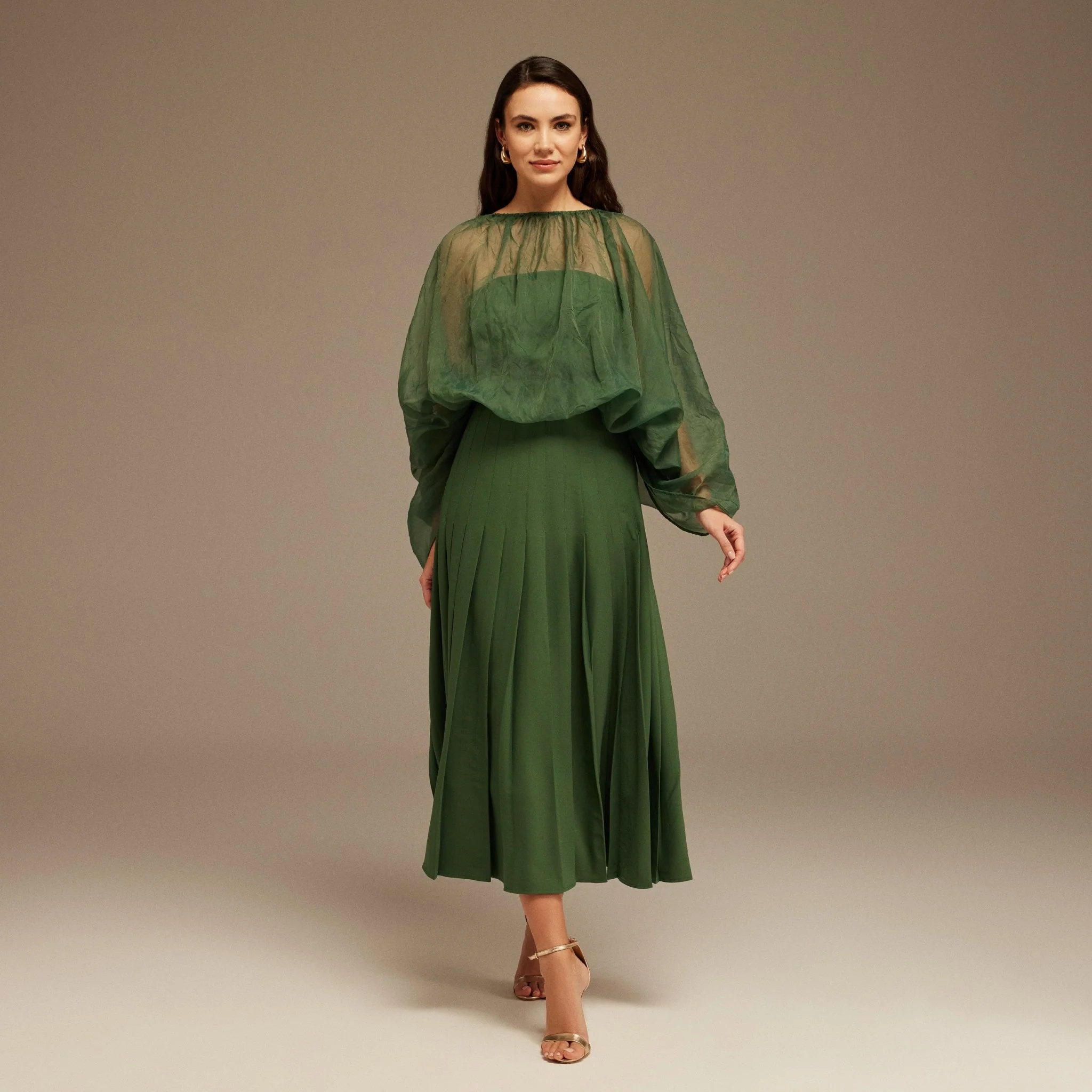 Long Sleeve Organza Top