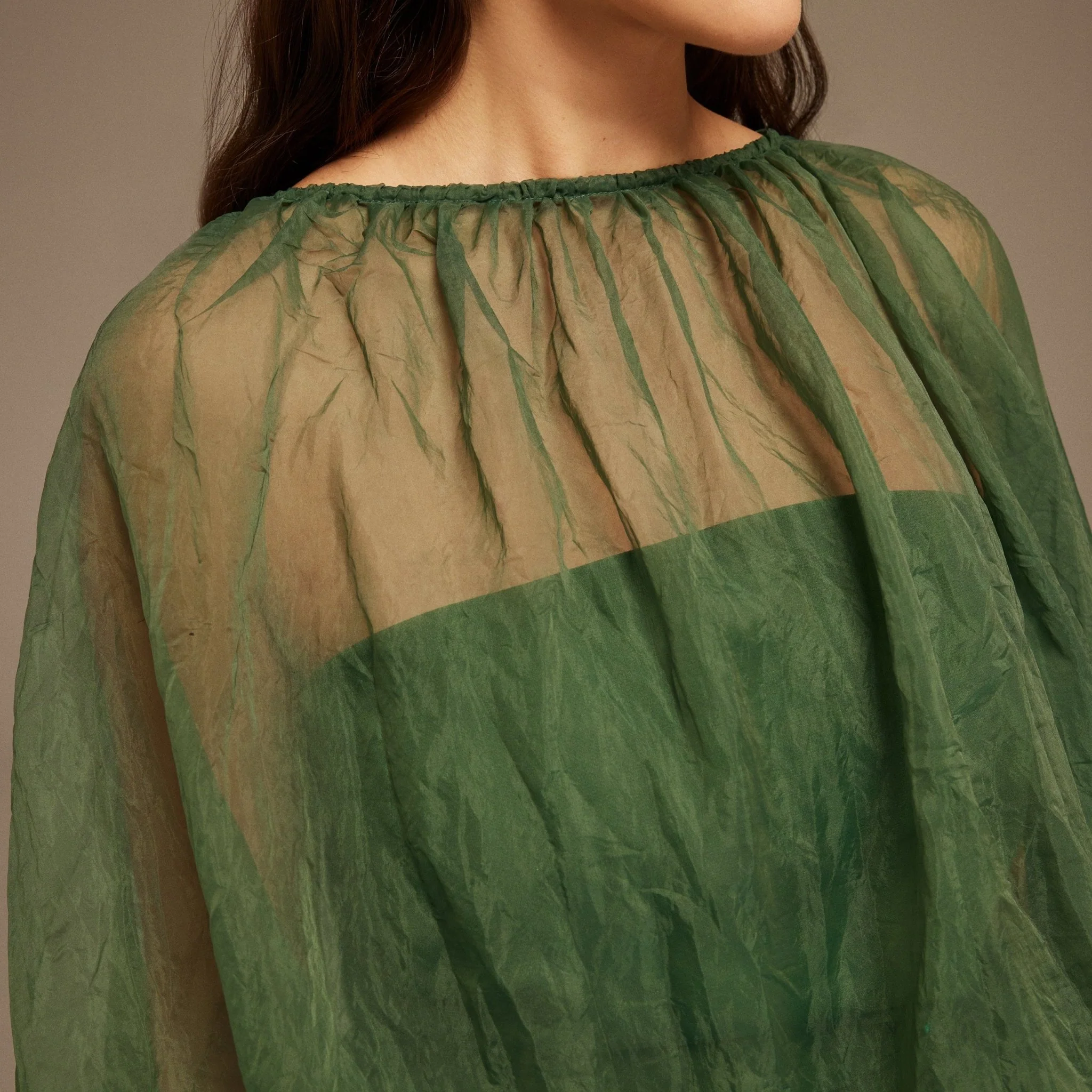 Long Sleeve Organza Top - Image 2