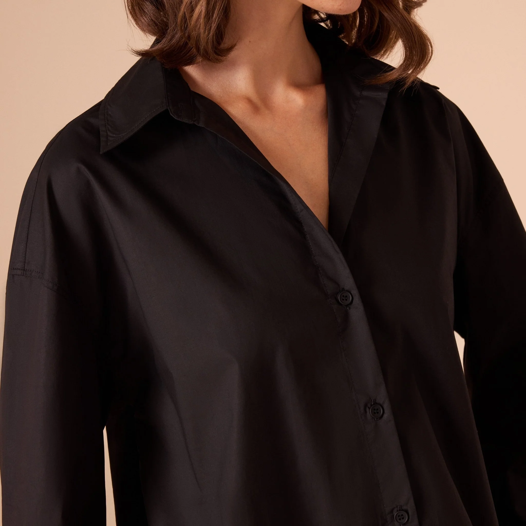 Long sleeve oversize poplin shirt - Image 6