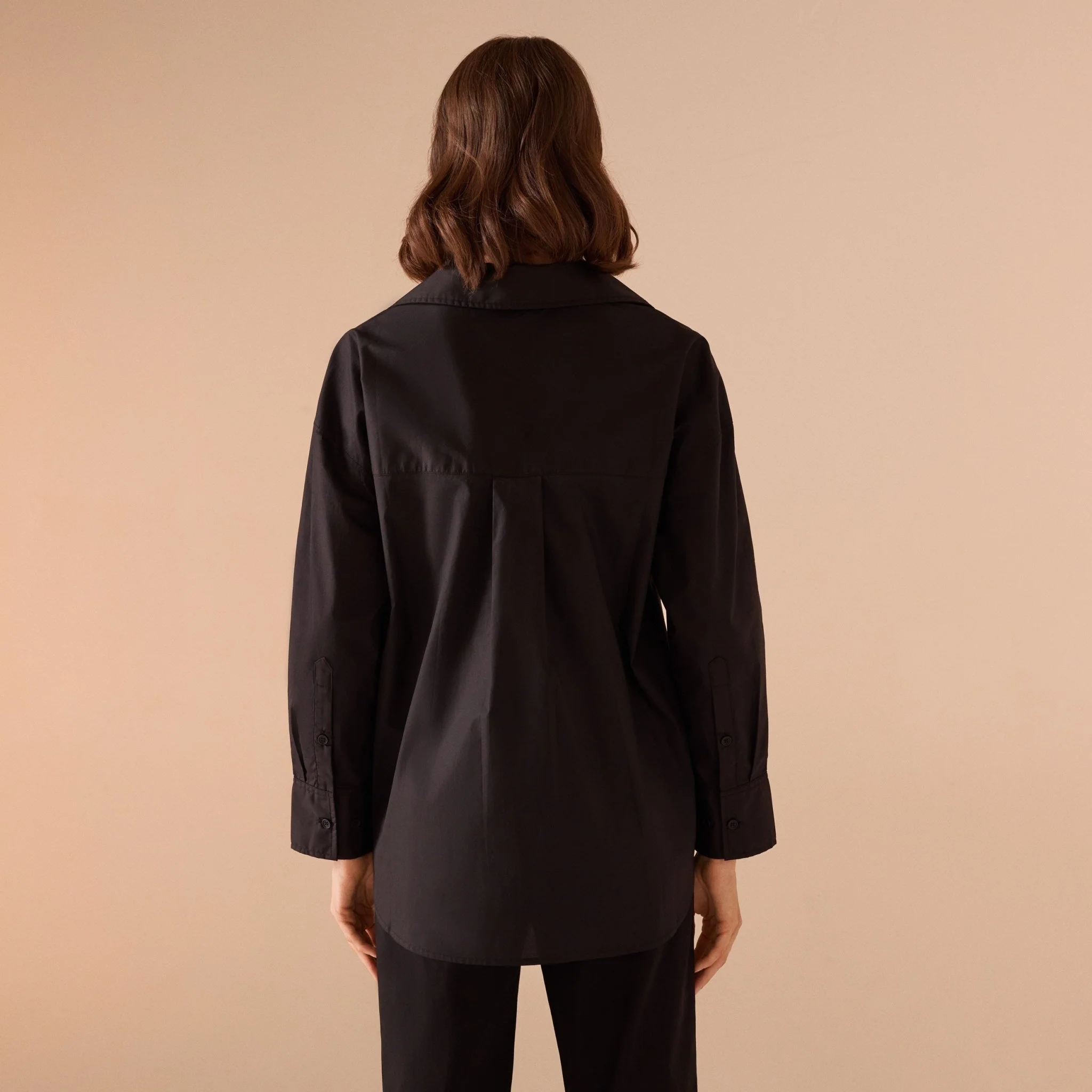 Long sleeve oversize poplin shirt - Image 7