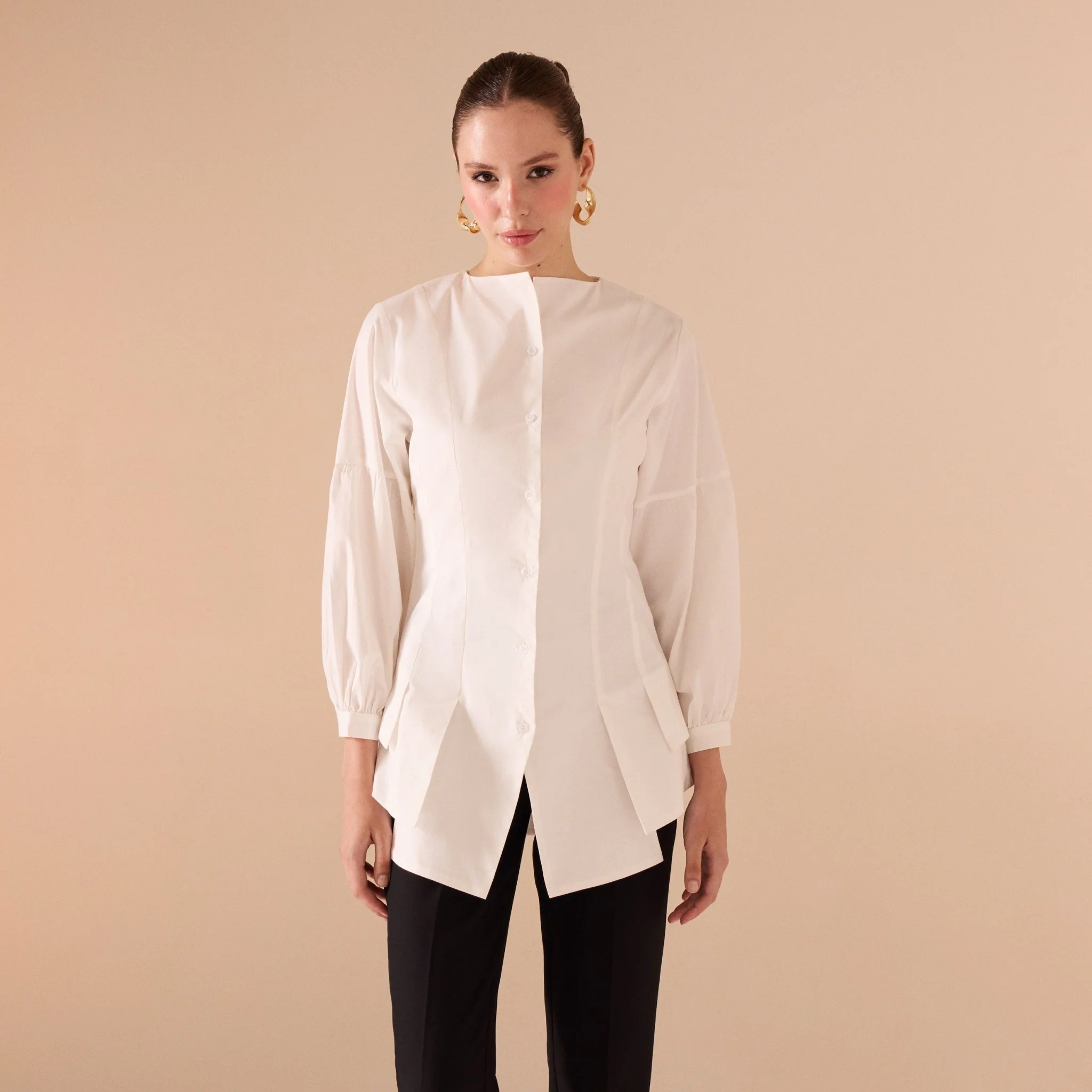 Long Sleeve Ruffled Shirt