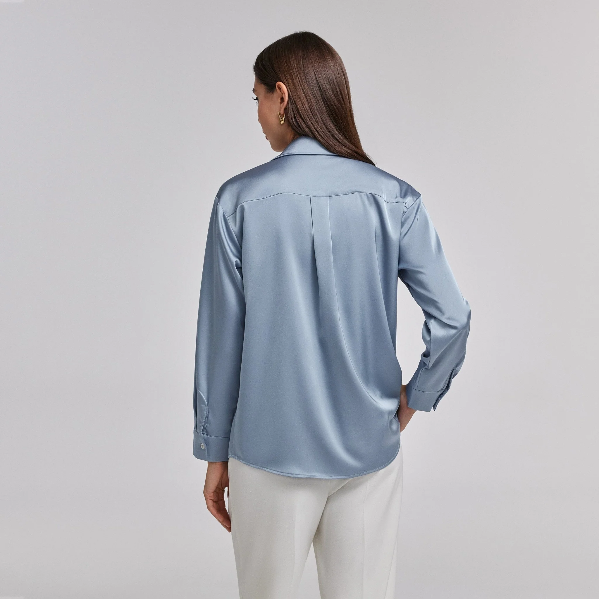 Long Sleeve Satin Shirt - Image 7