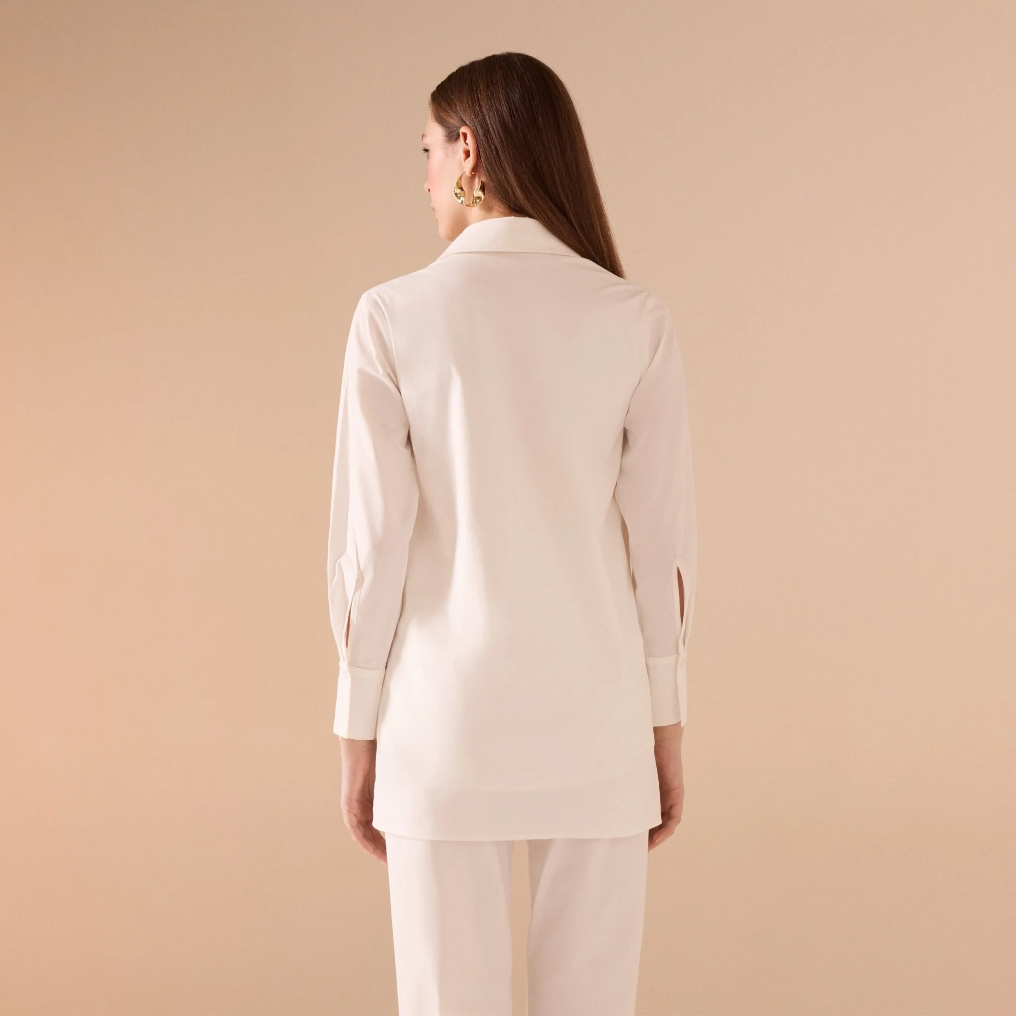 Long Sleeve Poplin Wrap Shirt - Image 3