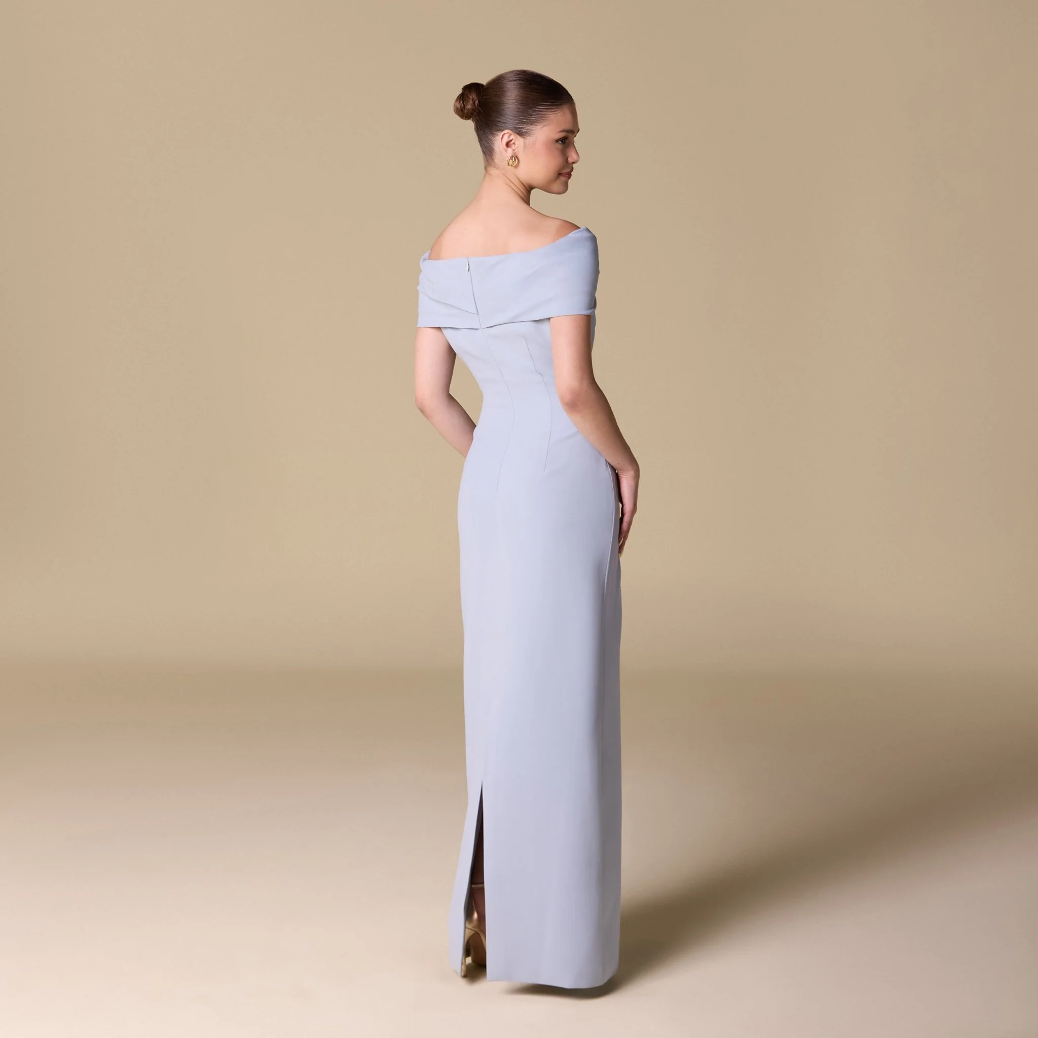 Off-shoulder Crepe Maxi Dress - Image 4