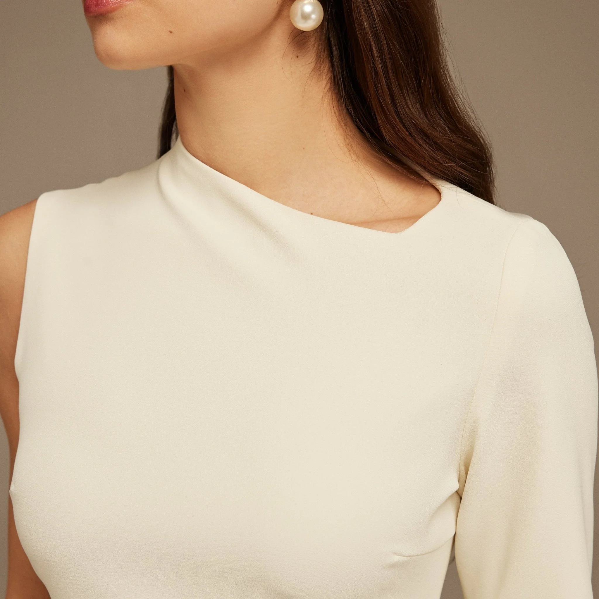Ivory One Sleeve Maxi Dress - Image 3
