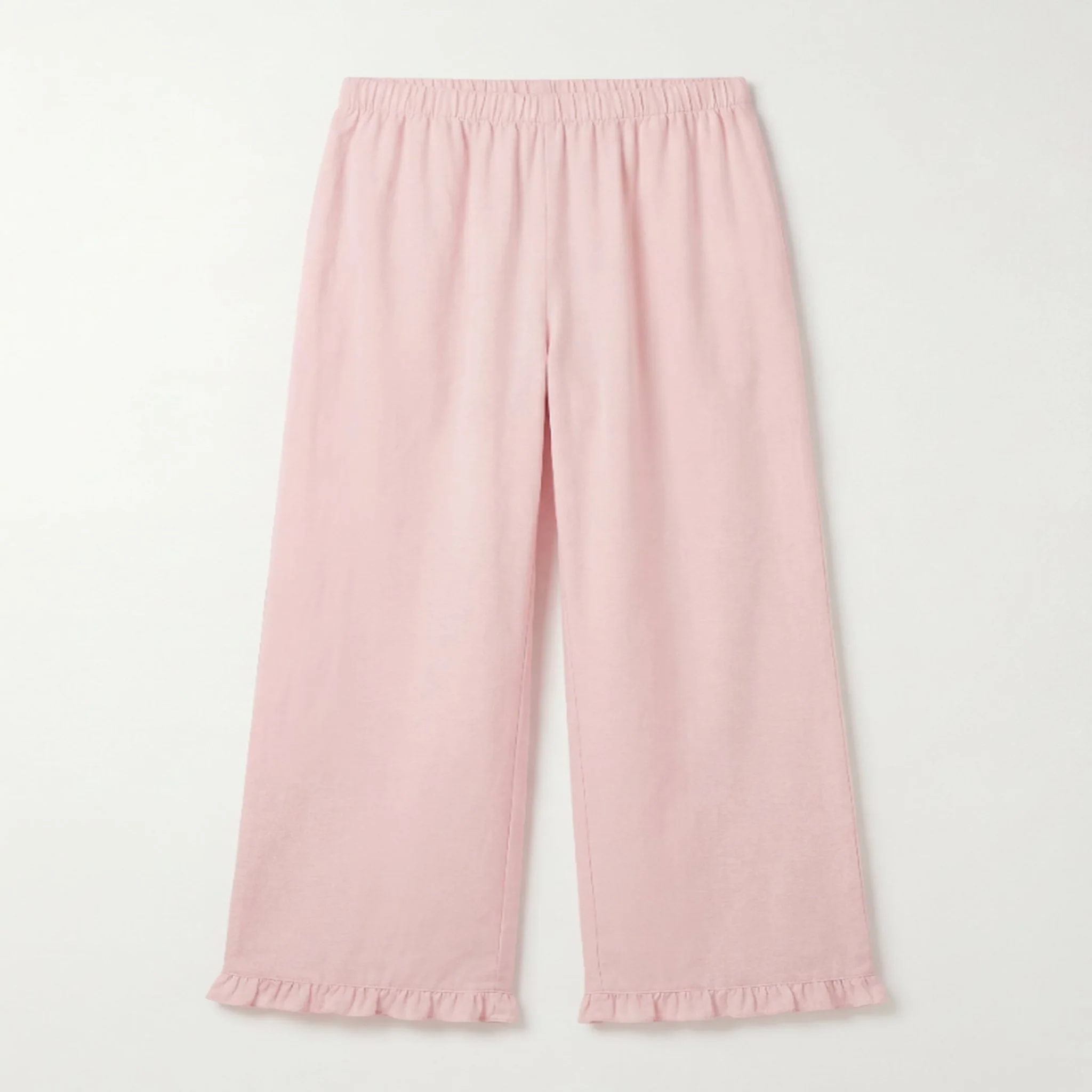 100% Cotton Pink Ruffle Pants For Kids
