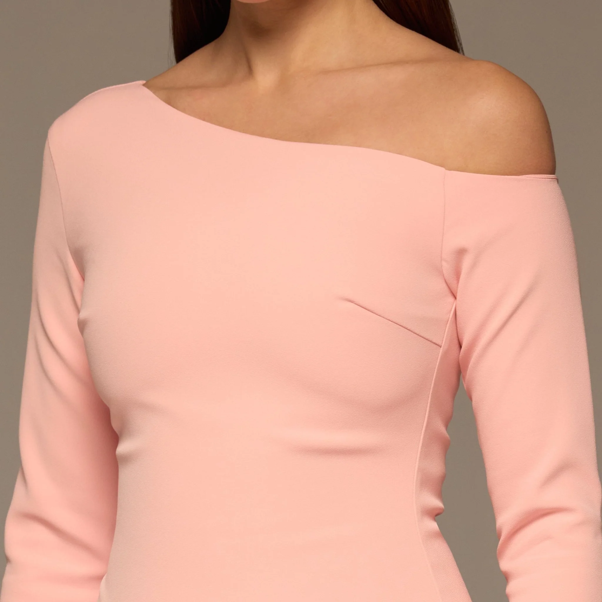 Pink One-Shoulder Tiered Ruffle Dress - Image 3