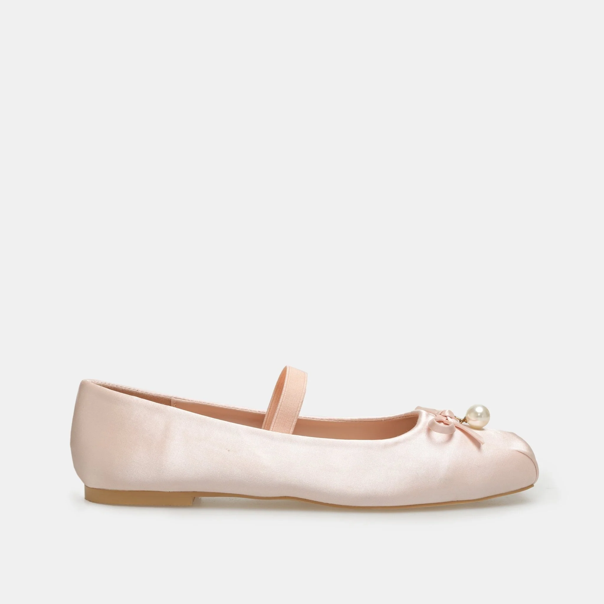 Pink Satin Bow Ballet Flats - Image 4