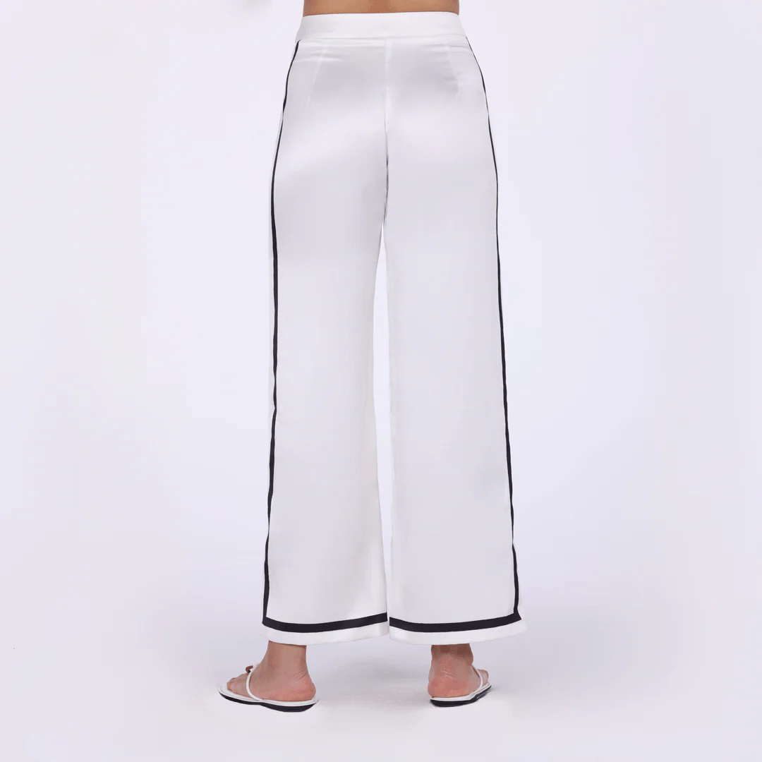Printed Satin Straight Pants - Image 2