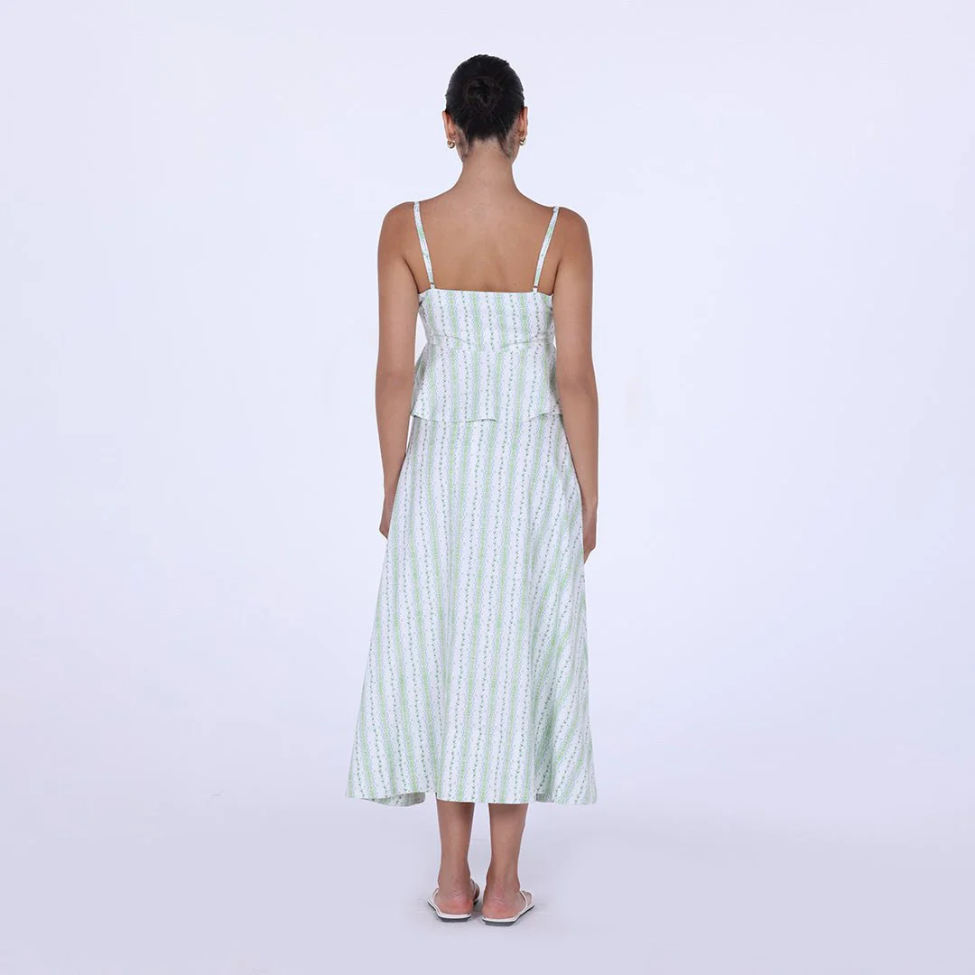 Printed Twill A-Line Skirt - Image 4