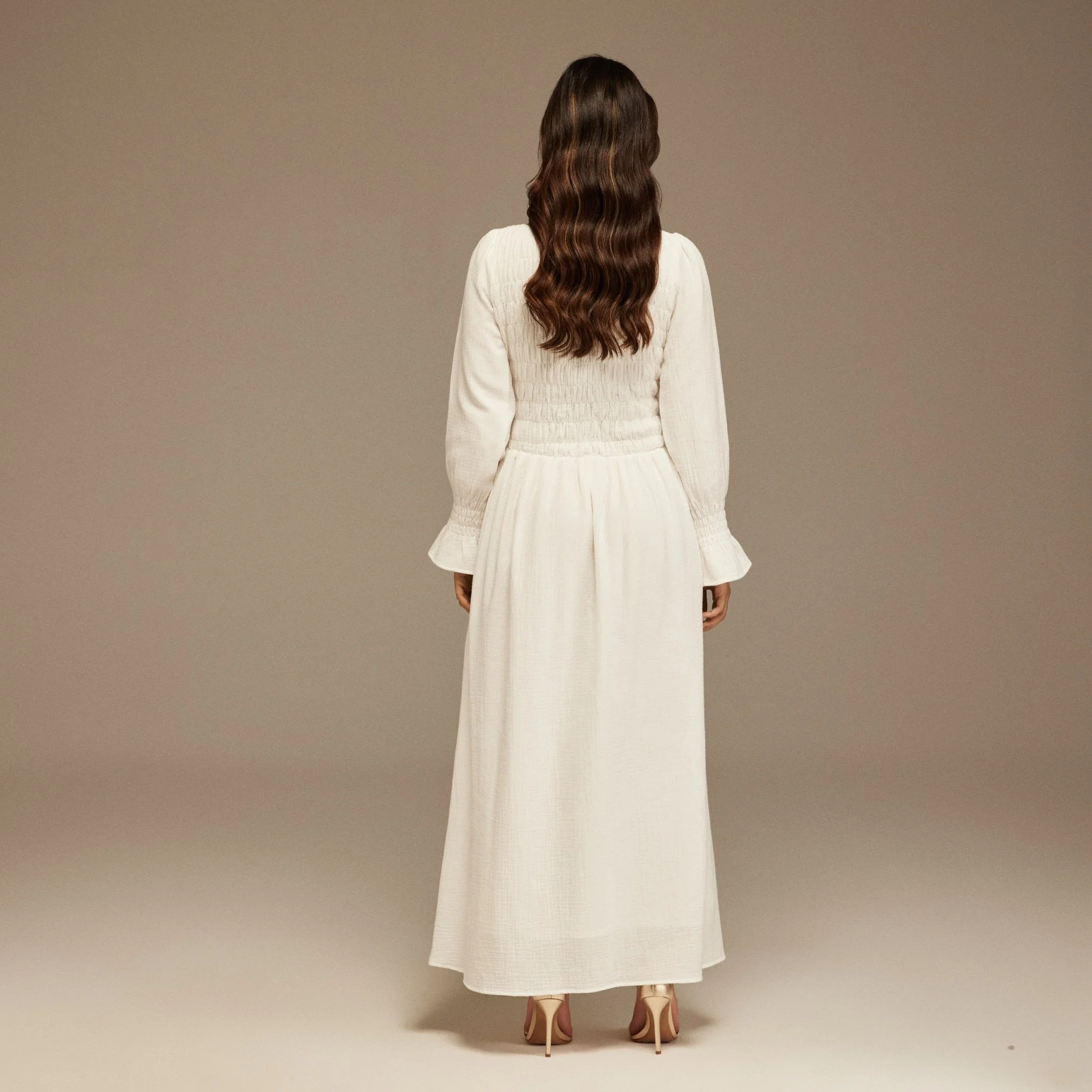 Ruched Turtle Neck Maxi Dress - Image 4