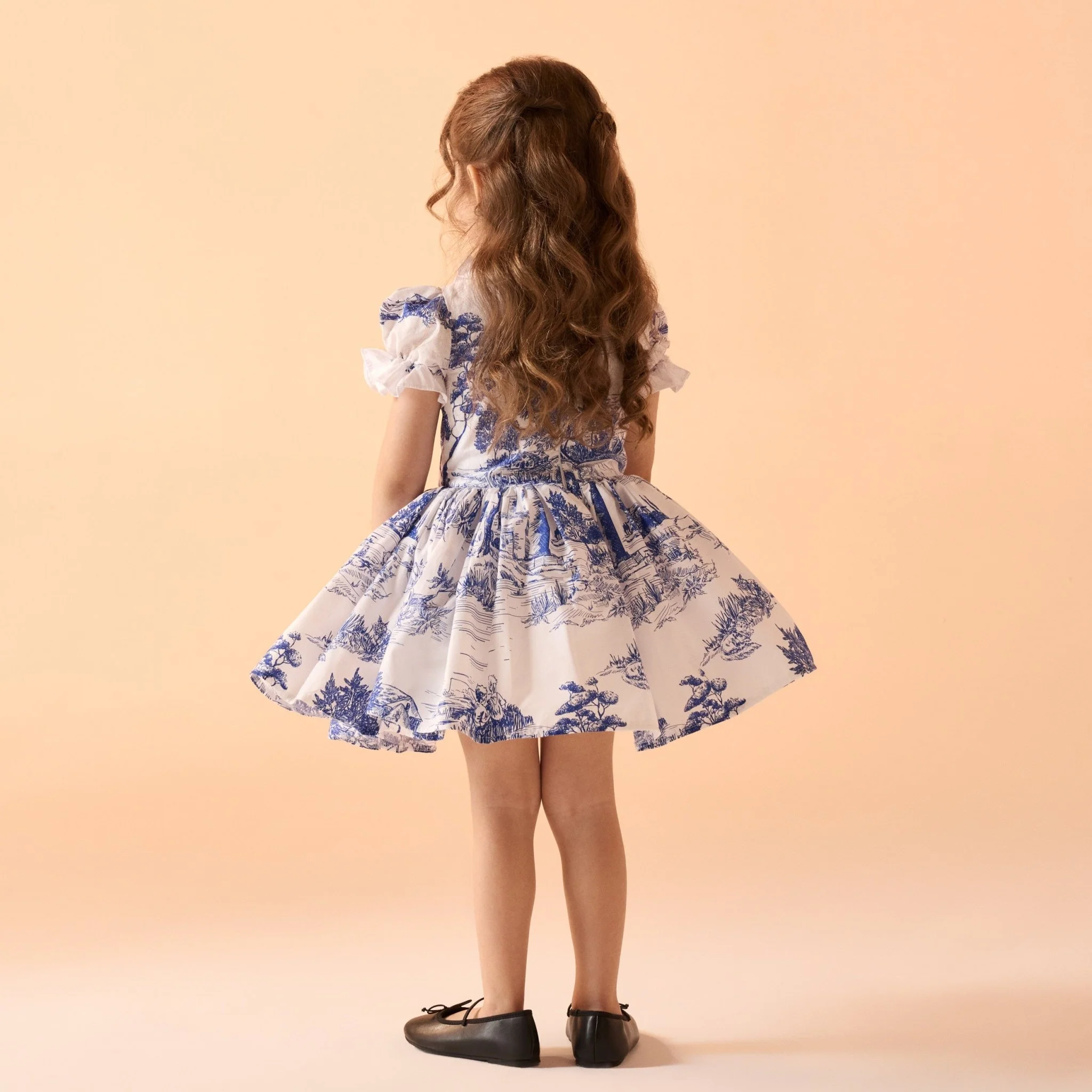 Printed Short Sleeve Cotton Dress - Image 3