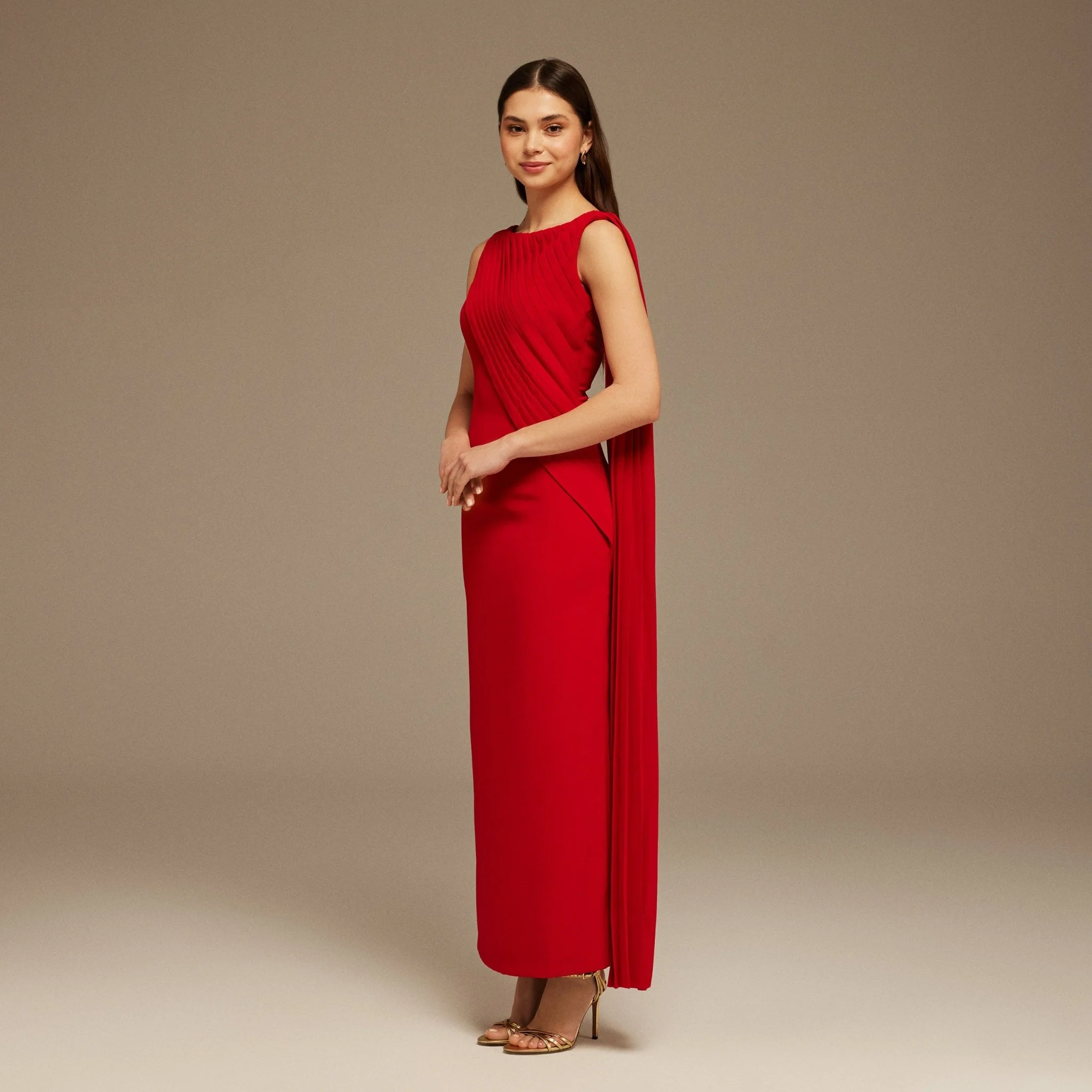 Sleeveless Drapped Top Maxi Dress - Image 2