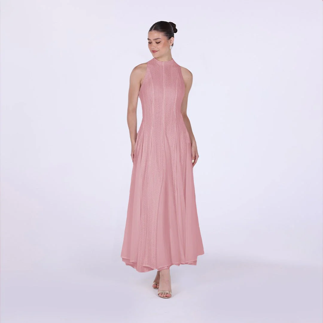 Pleats Aline Skirt Maxi Dress - Image 13